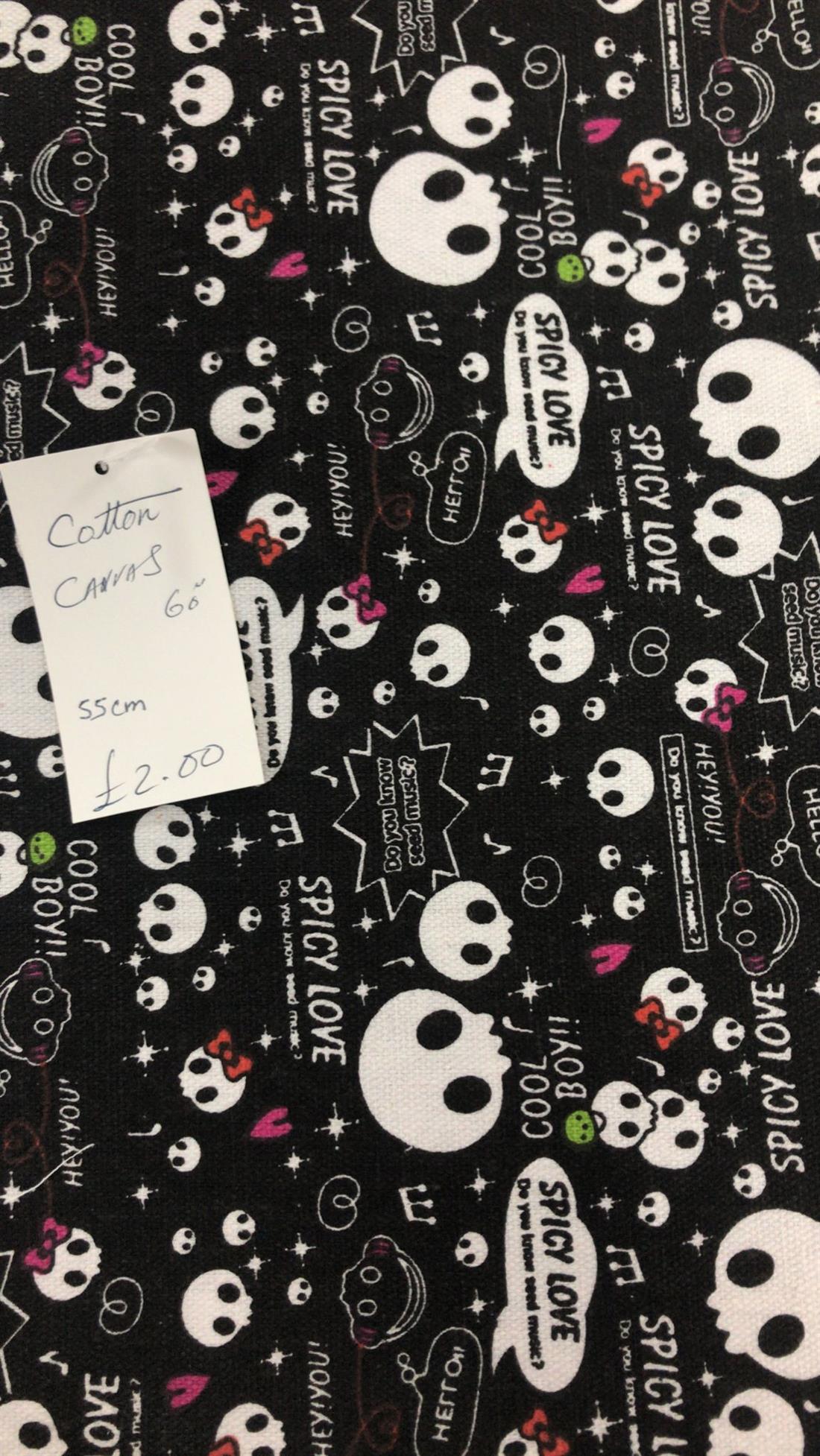 Multicolour Colour Cotton Canvas 60"