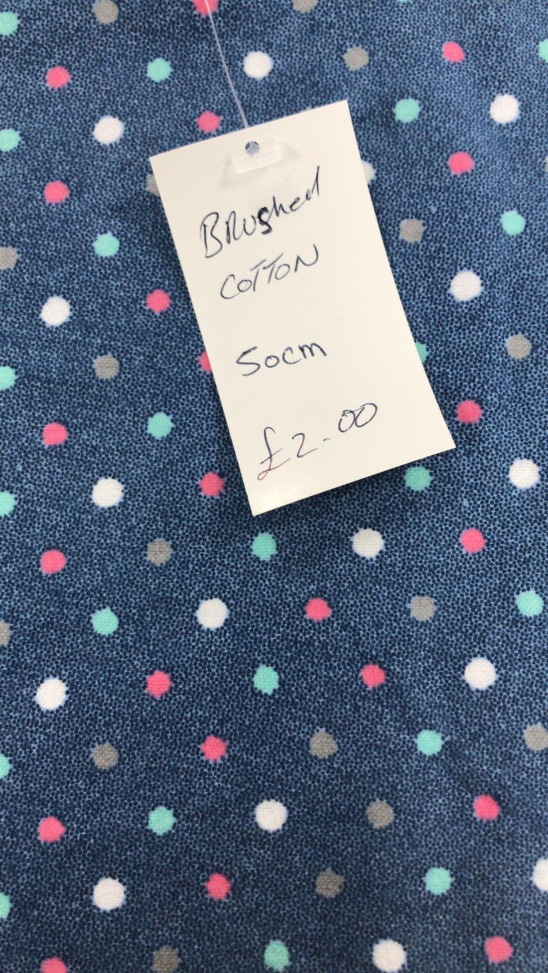 Multicolour Colour Brushed Cotton