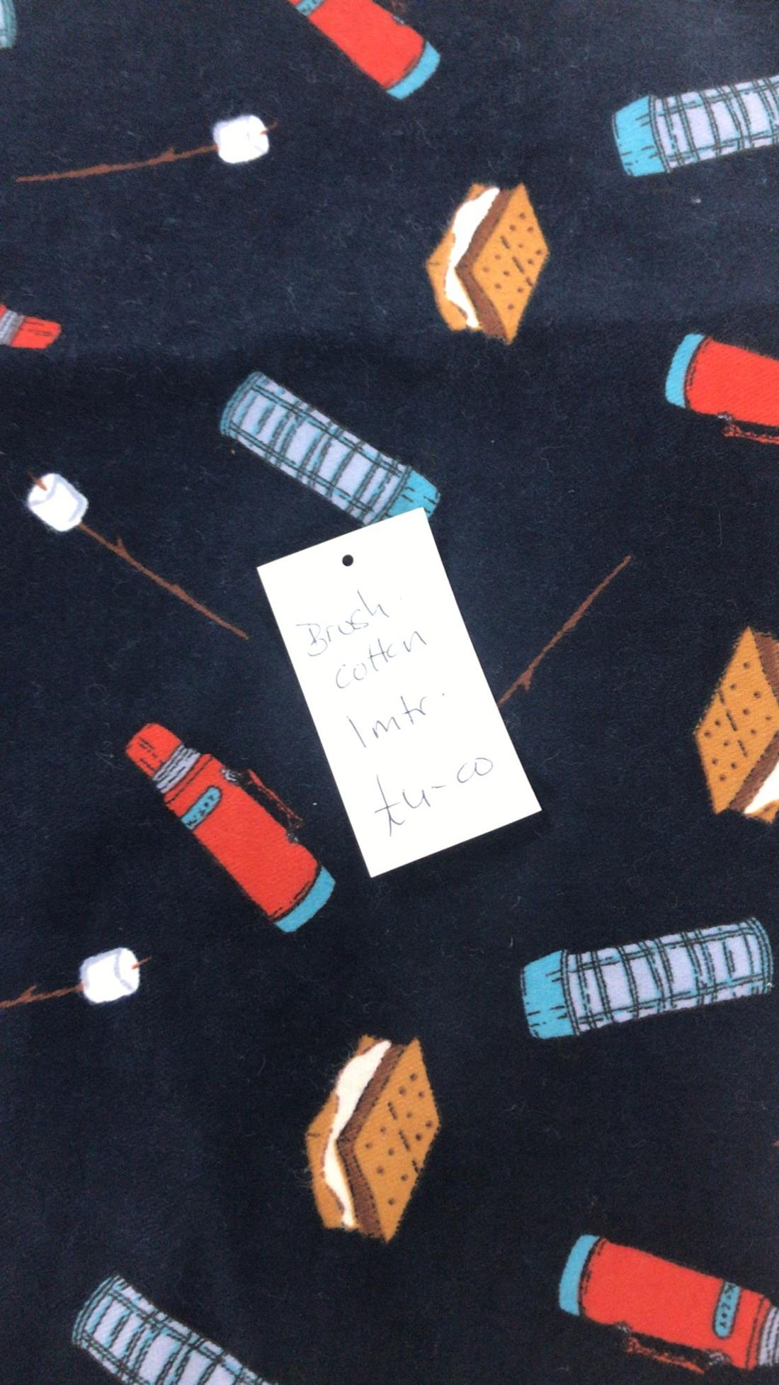Multicolour Colour Brushed Cotton