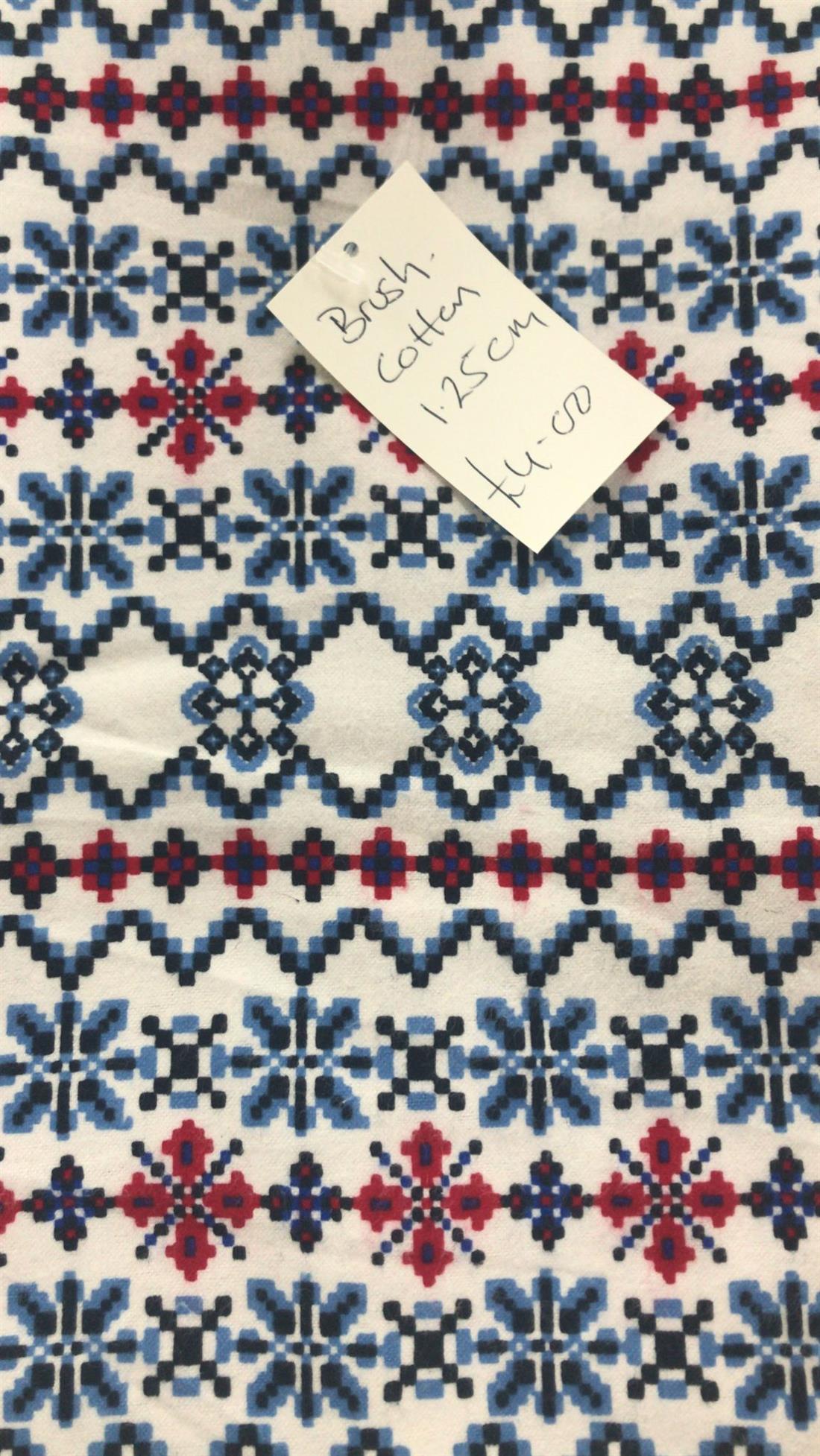 Multicolour Colour Brushed Cotton