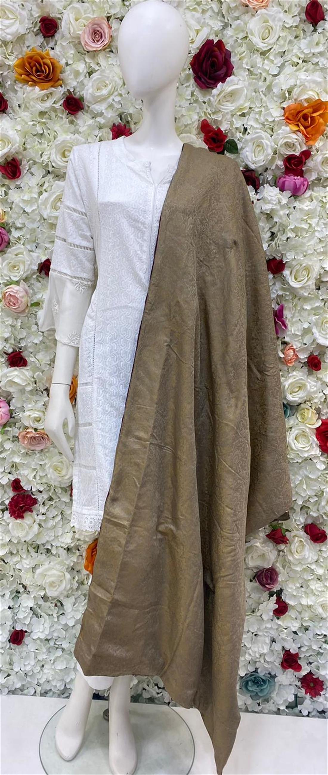 Maroon Embroidered Velvet Shawls and Scarves