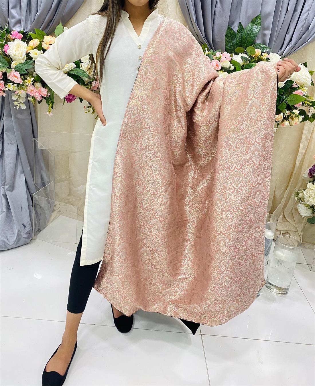 Black Embroidered Velvet Shawls and Scarves