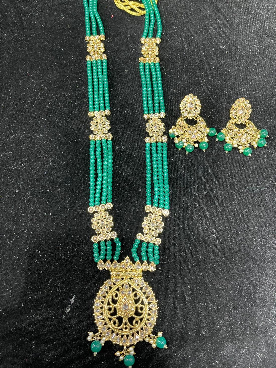 Green Mala Necklace Jewellery for Womens
