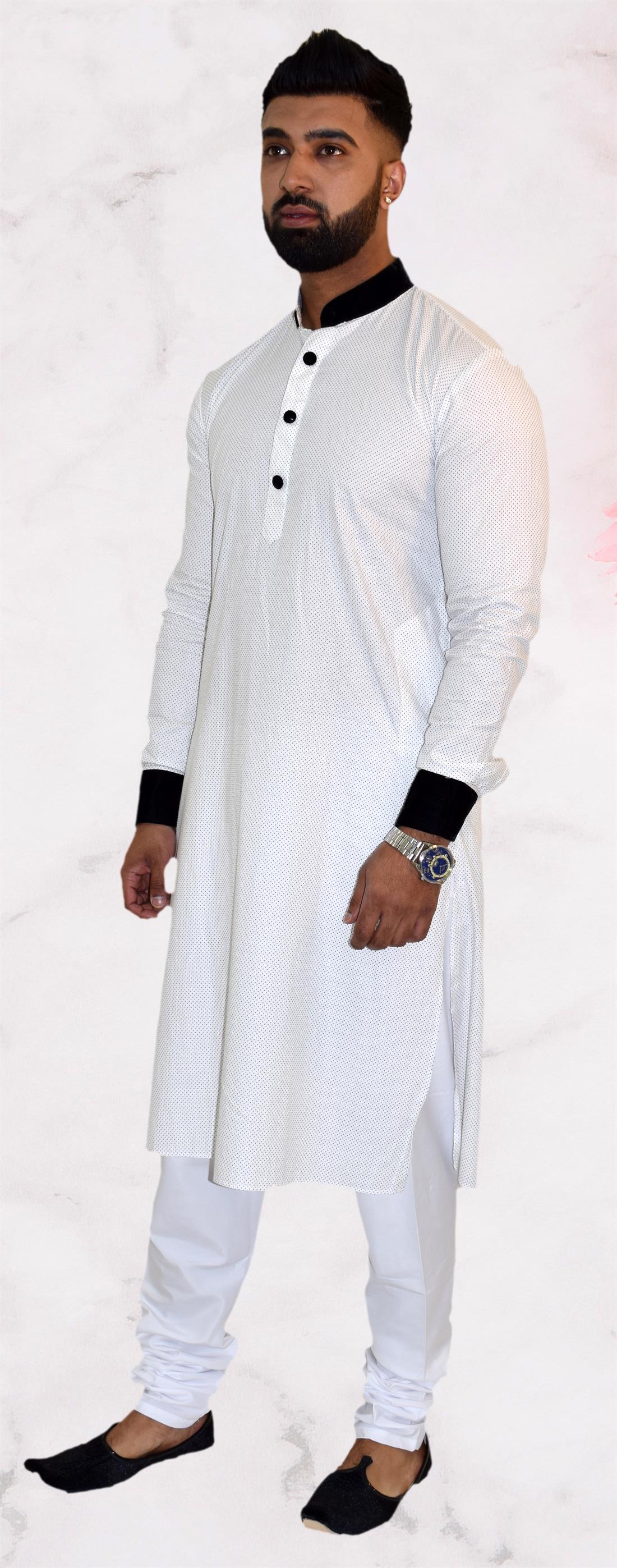 White Mens Kurta Pajama