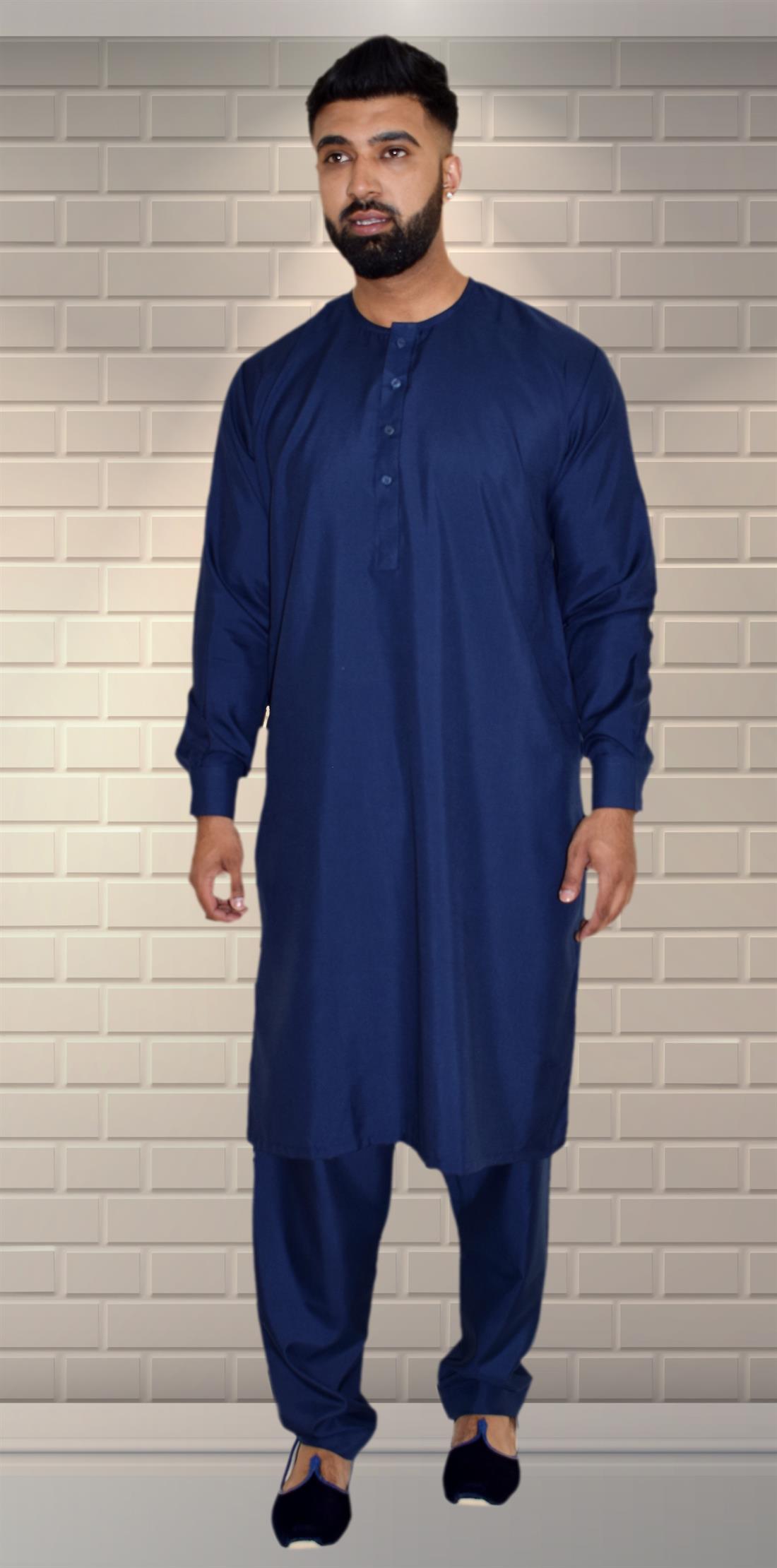 Royal Blue Mens Shalwar Kameez