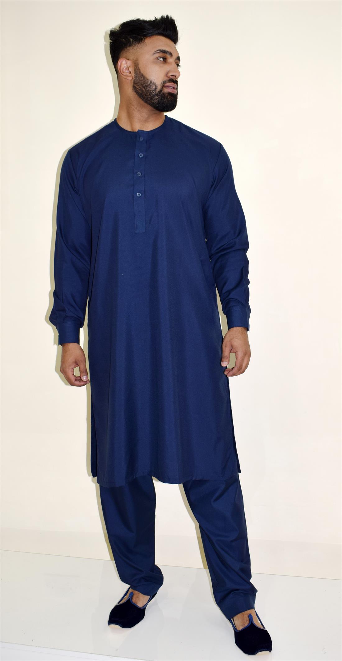 Royal Blue Mens Shalwar Kameez