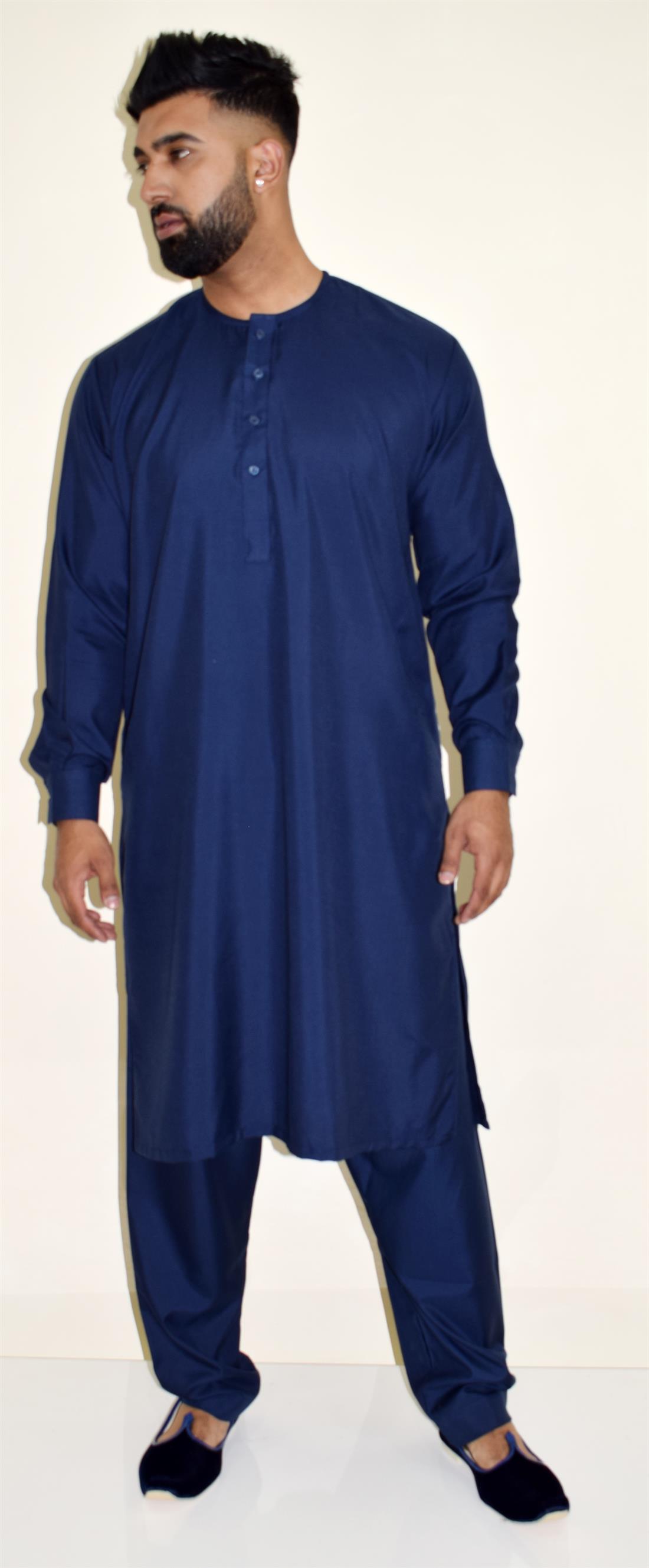 Royal Blue Mens Shalwar Kameez