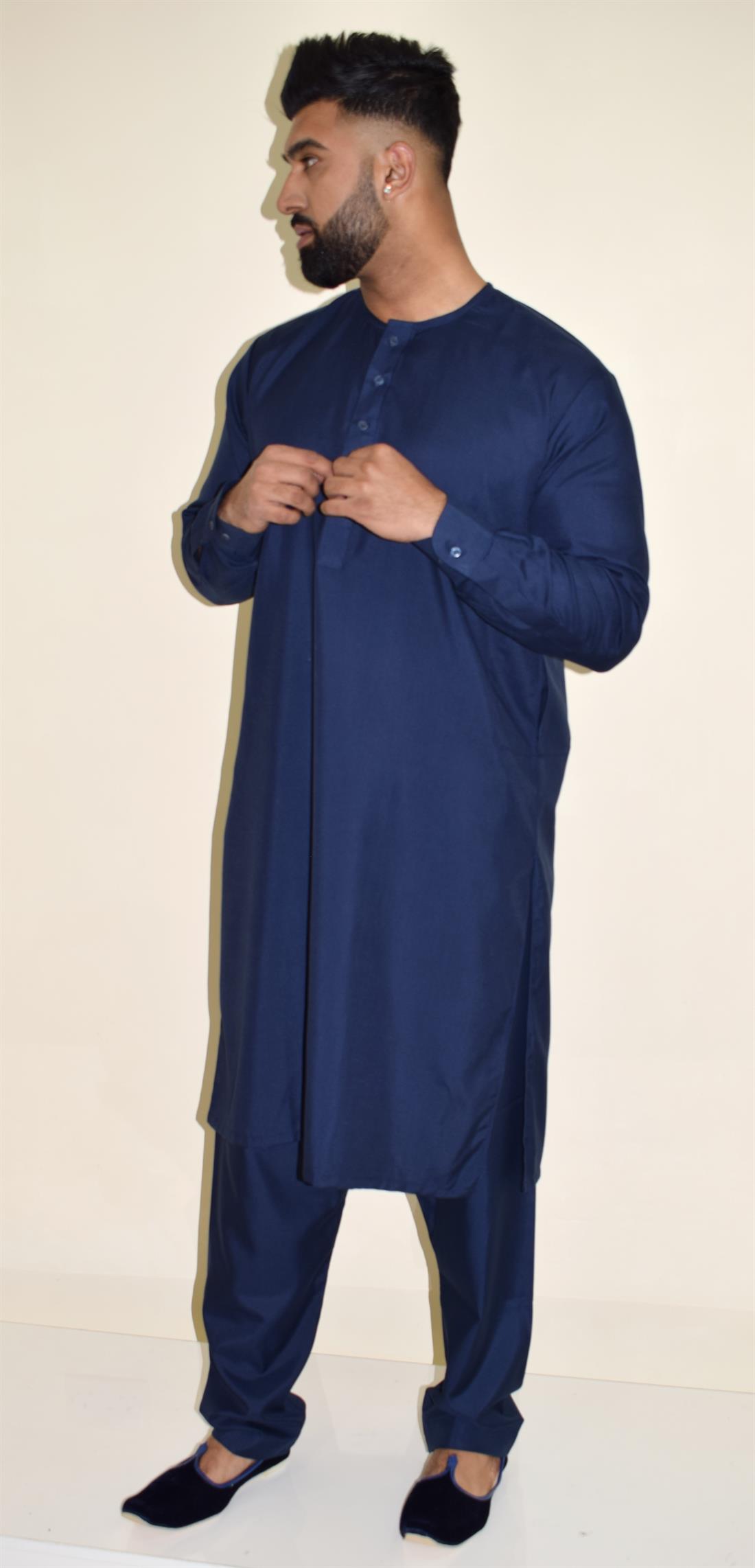 Royal Blue Mens Shalwar Kameez