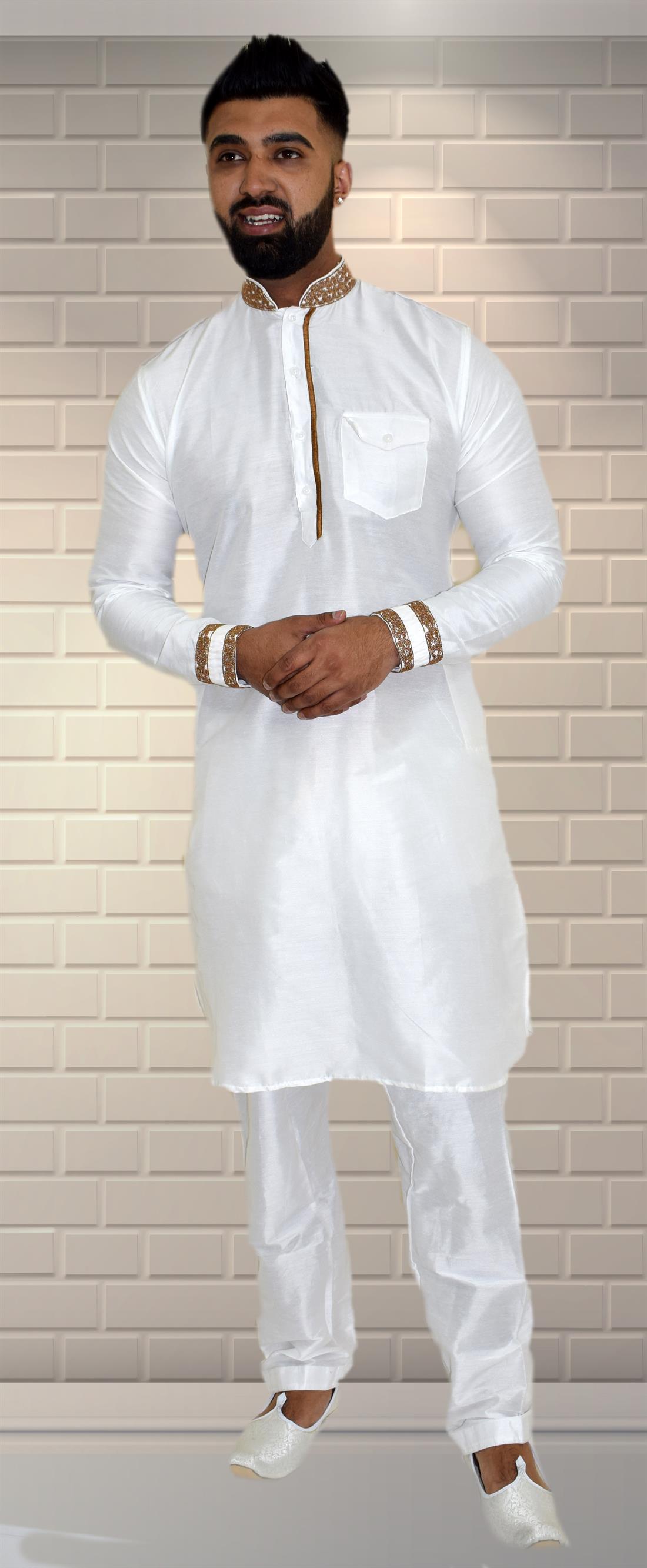 White Mens Shalwar Kameez