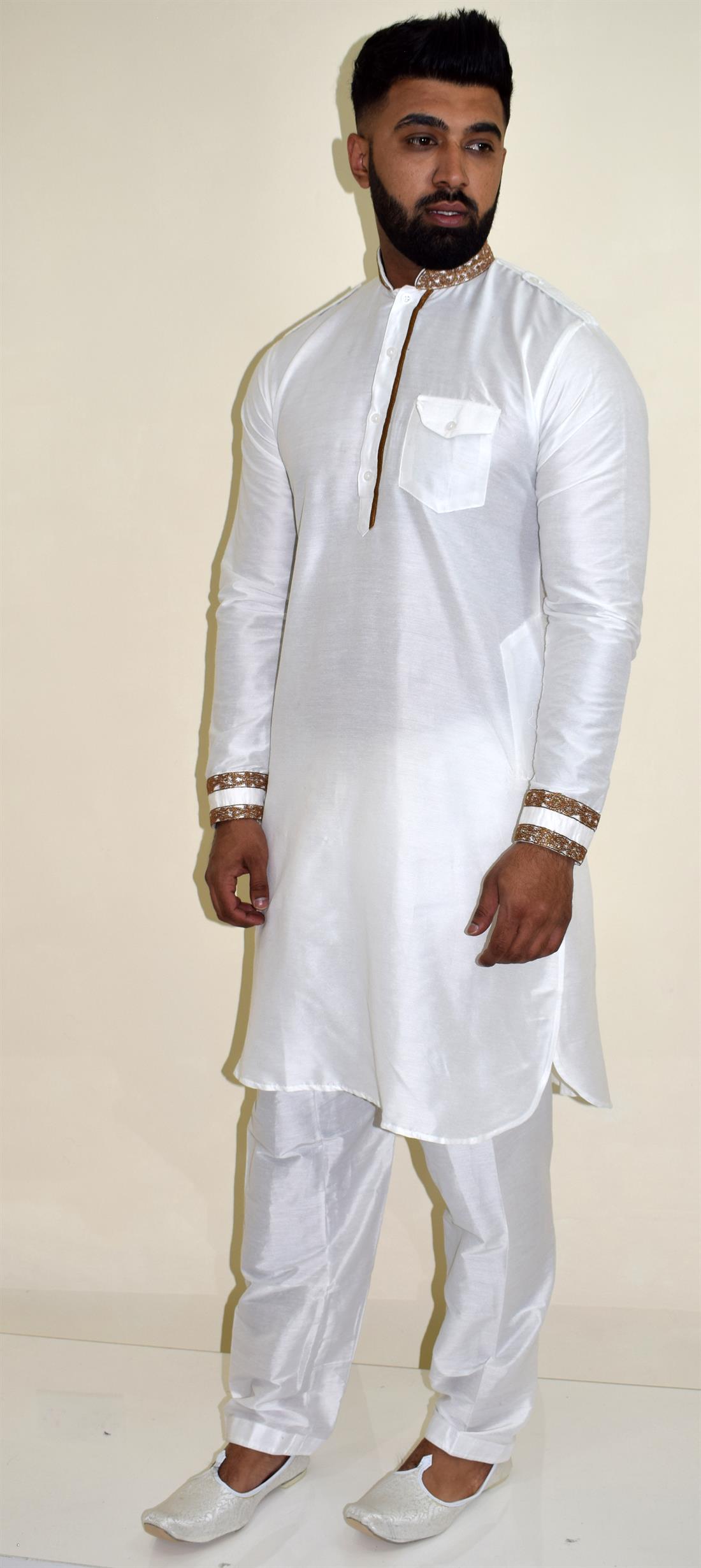 White Mens Shalwar Kameez