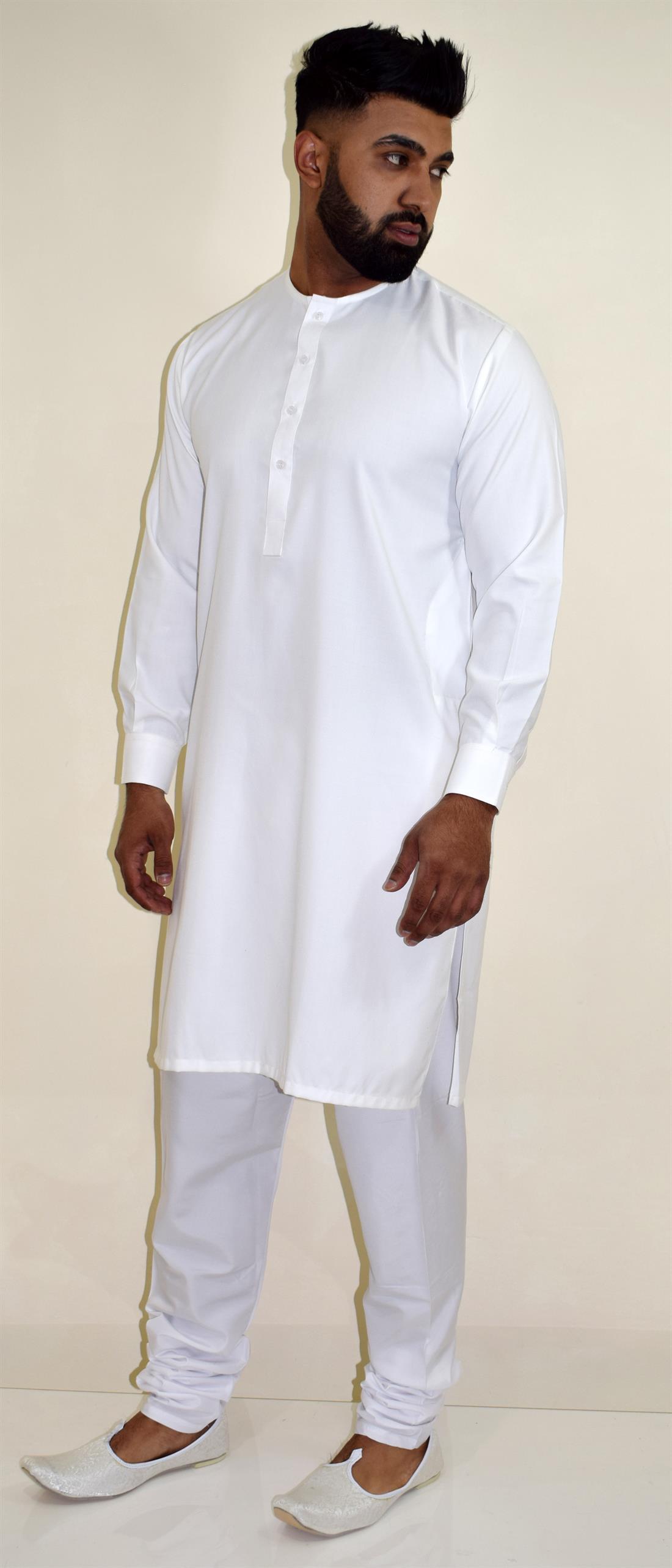 White Mens Kurta Pajama