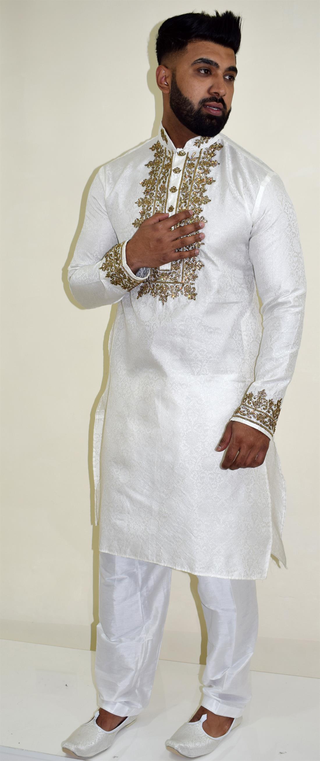 White Mens Kurta Pajama