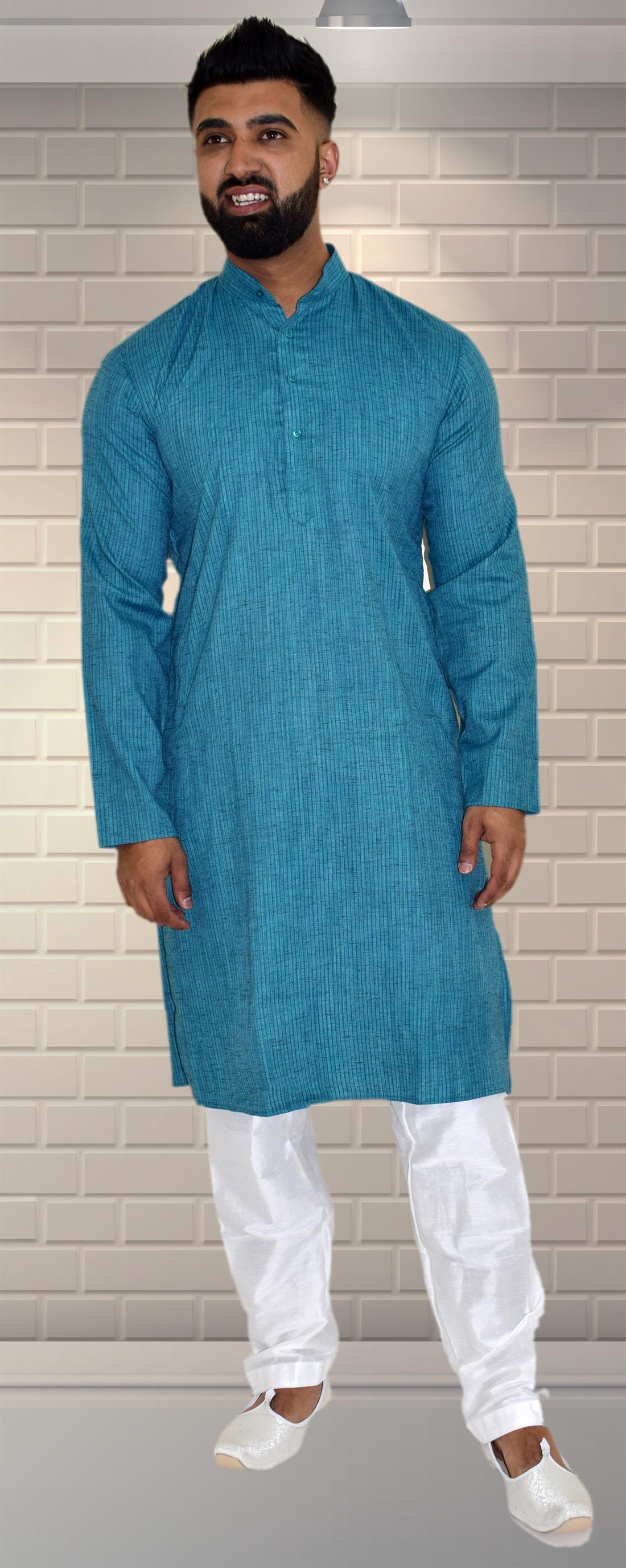 Blue Mens Kurta Pajama