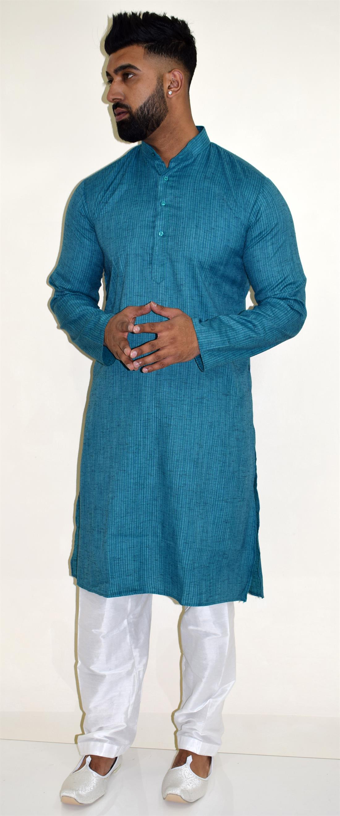 Blue Mens Kurta Pajama
