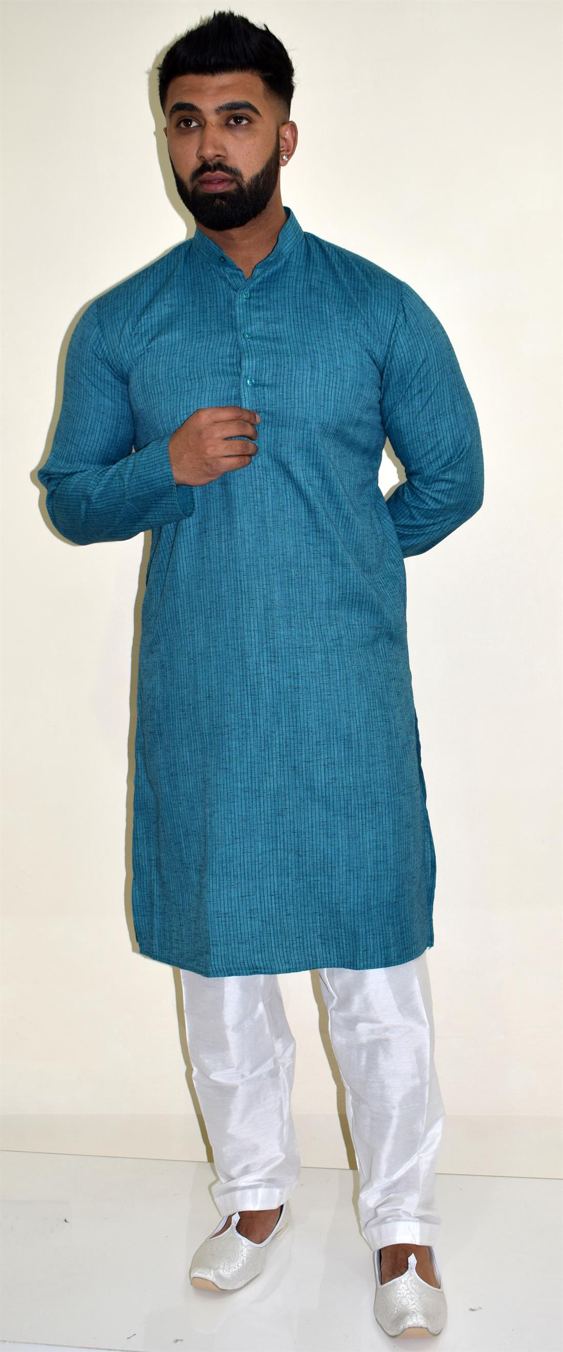 Blue Mens Kurta Pajama