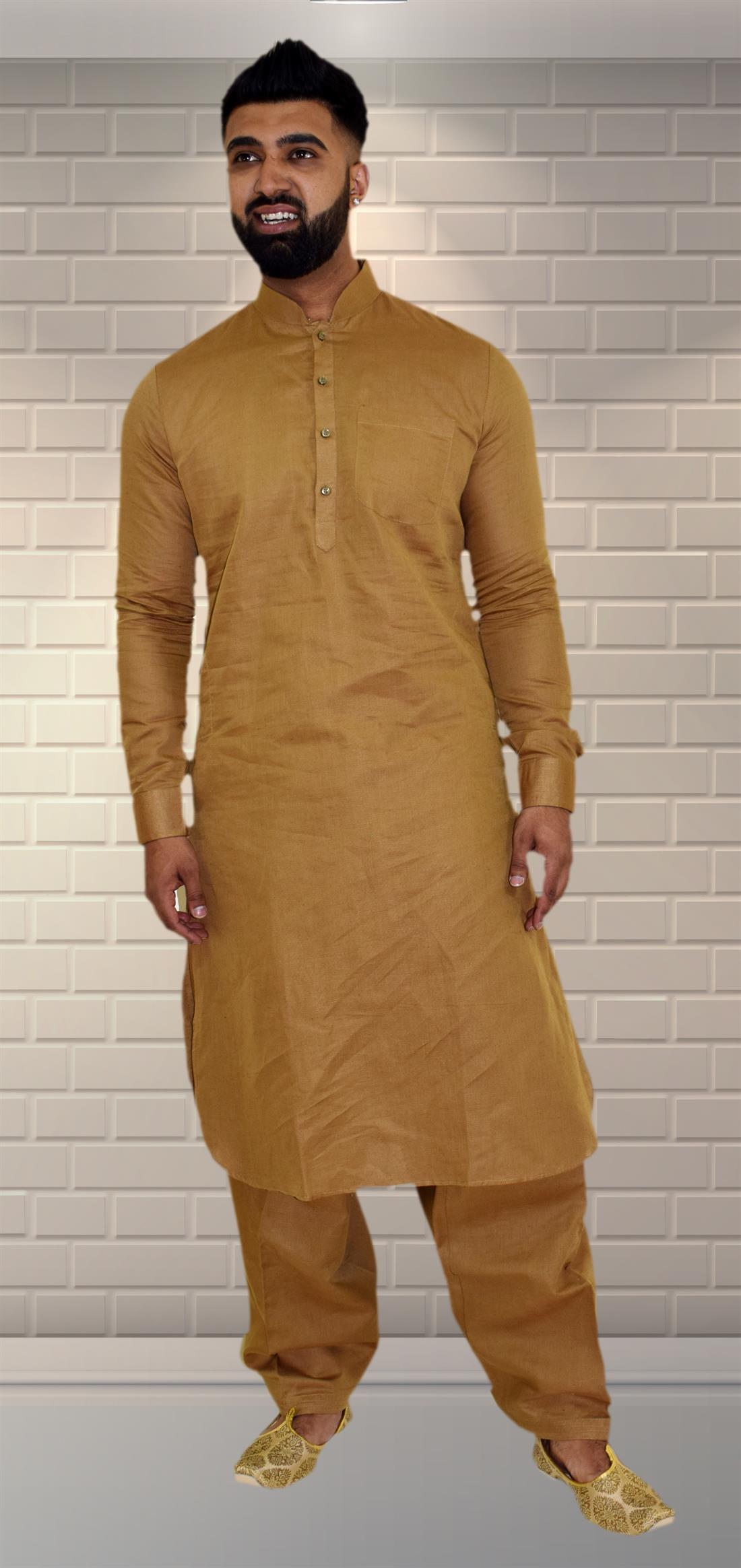 Gold Mens Shalwar Kameez