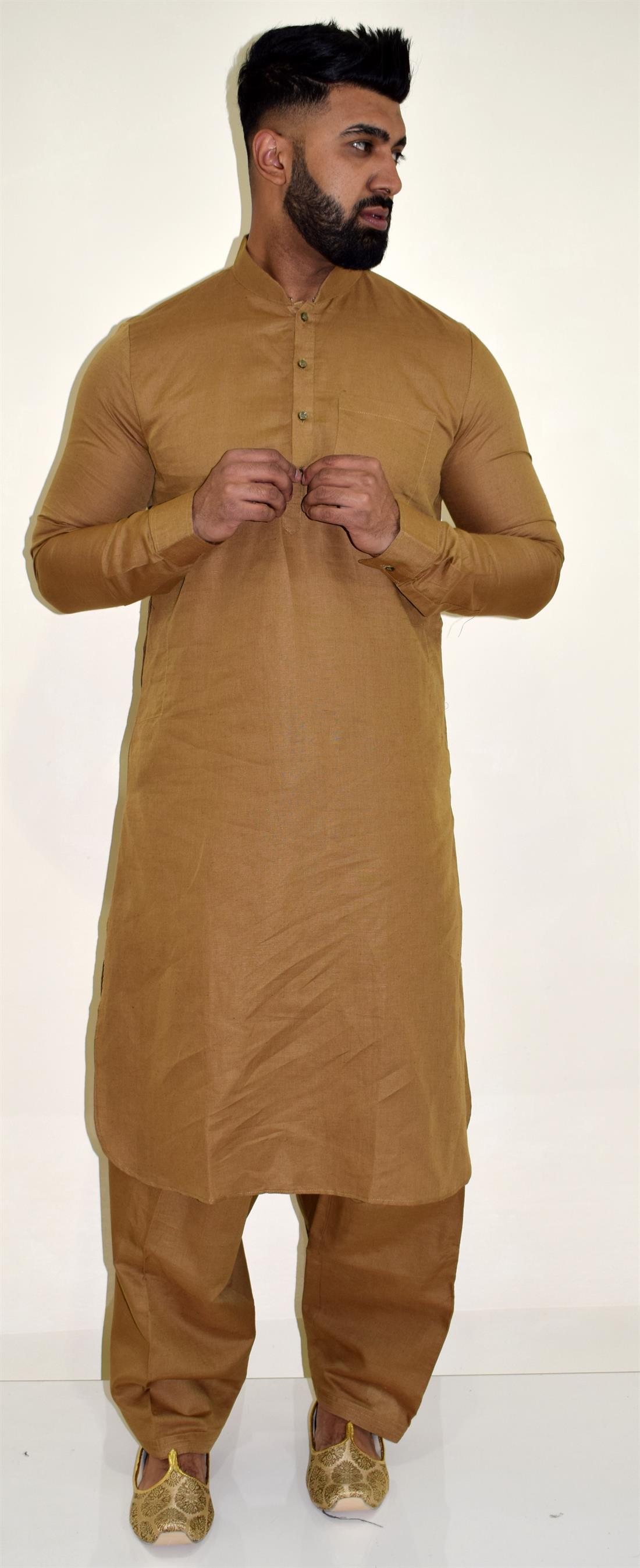 Gold Mens Shalwar Kameez