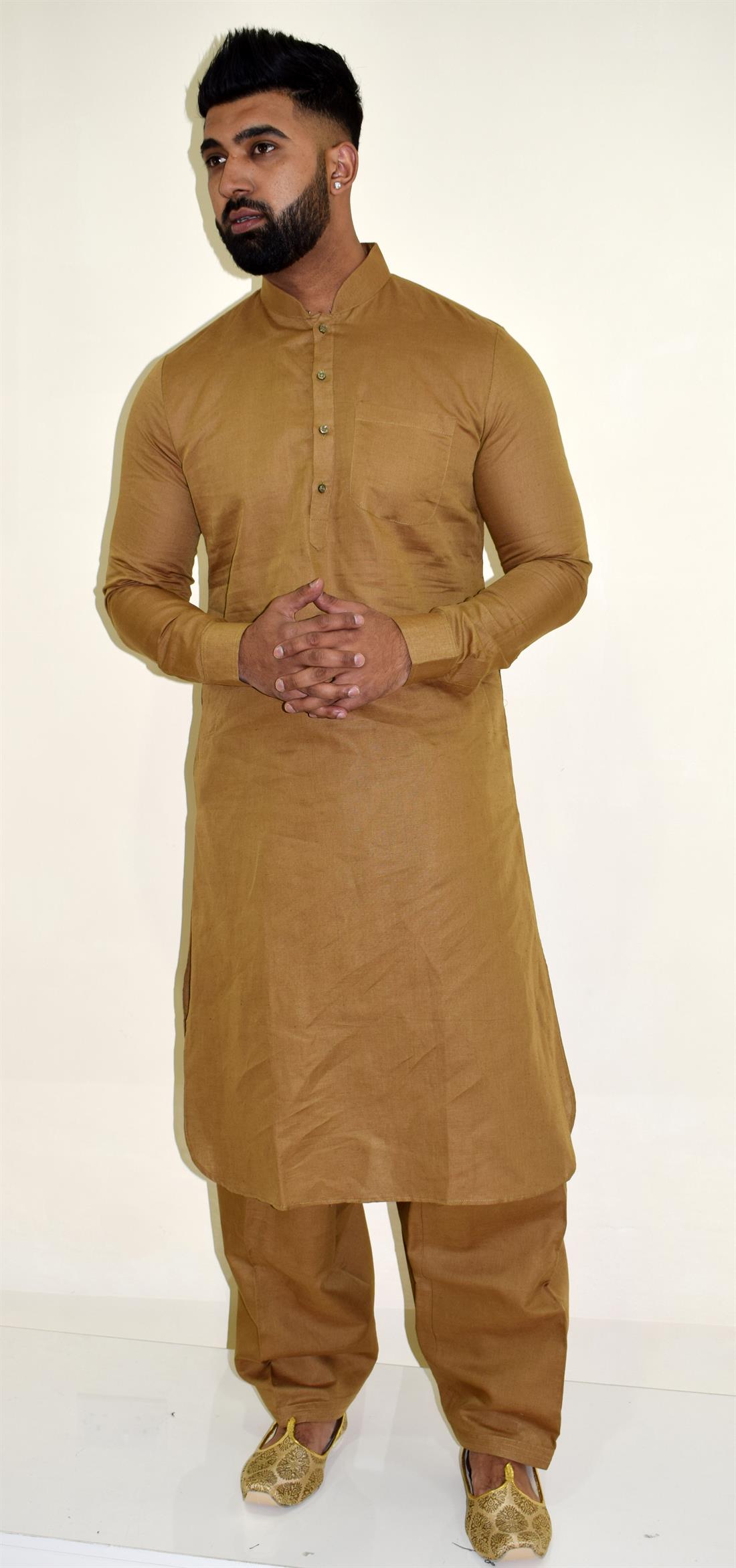 Gold Mens Shalwar Kameez
