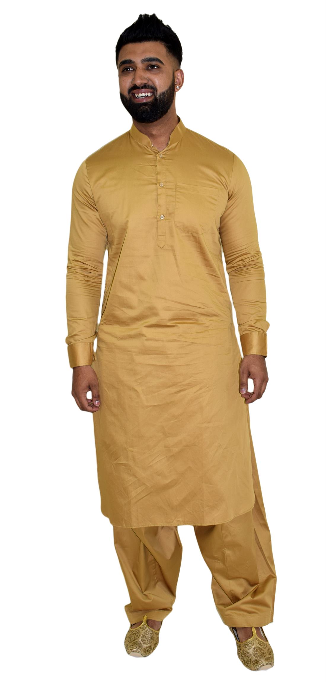 Gold Mens Shalwar Kameez