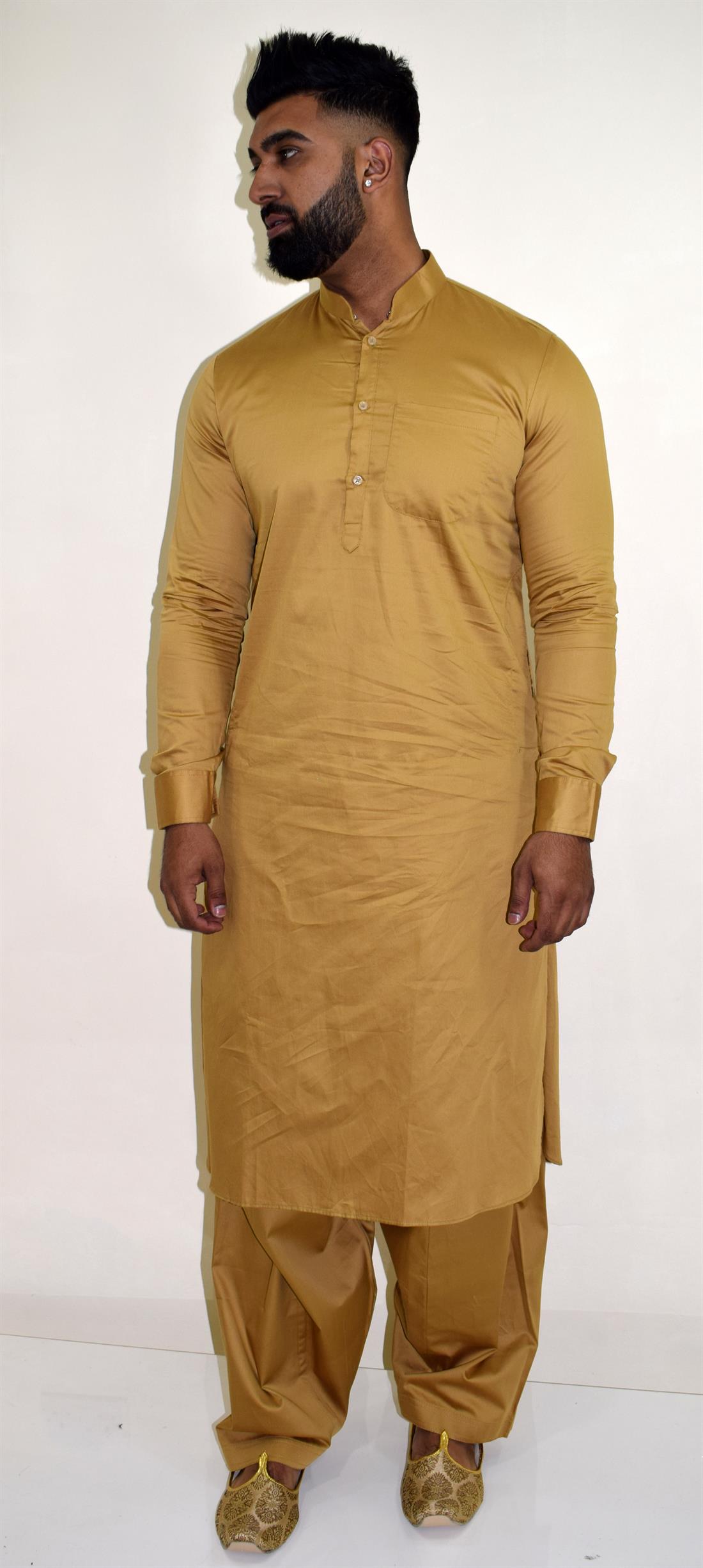 Gold Mens Shalwar Kameez