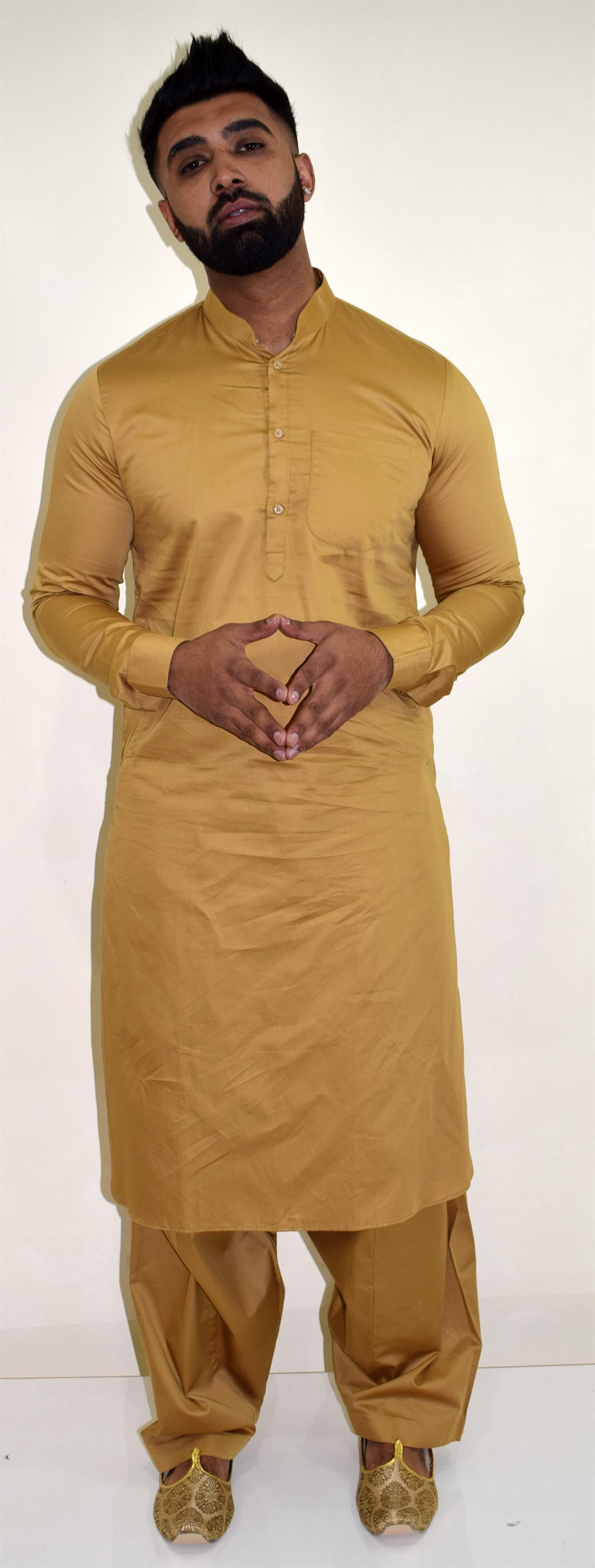 Gold Mens Shalwar Kameez
