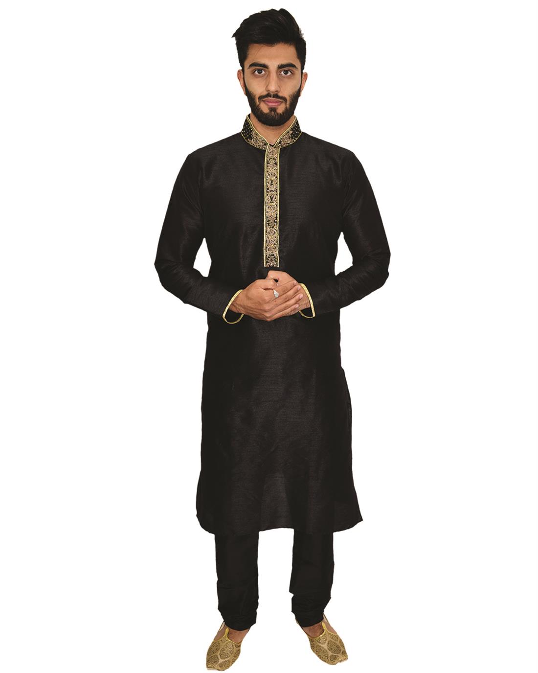 Black Mens Kurta Pajama