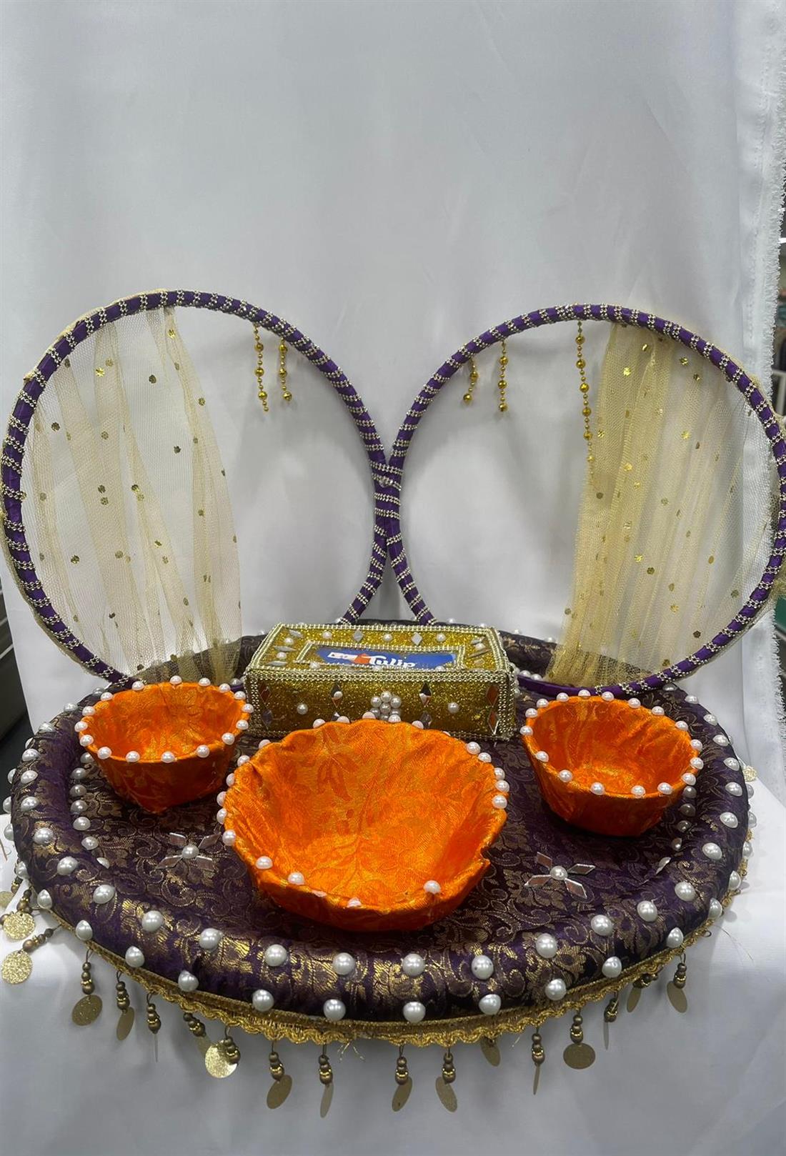 Purple Mehndi Plates