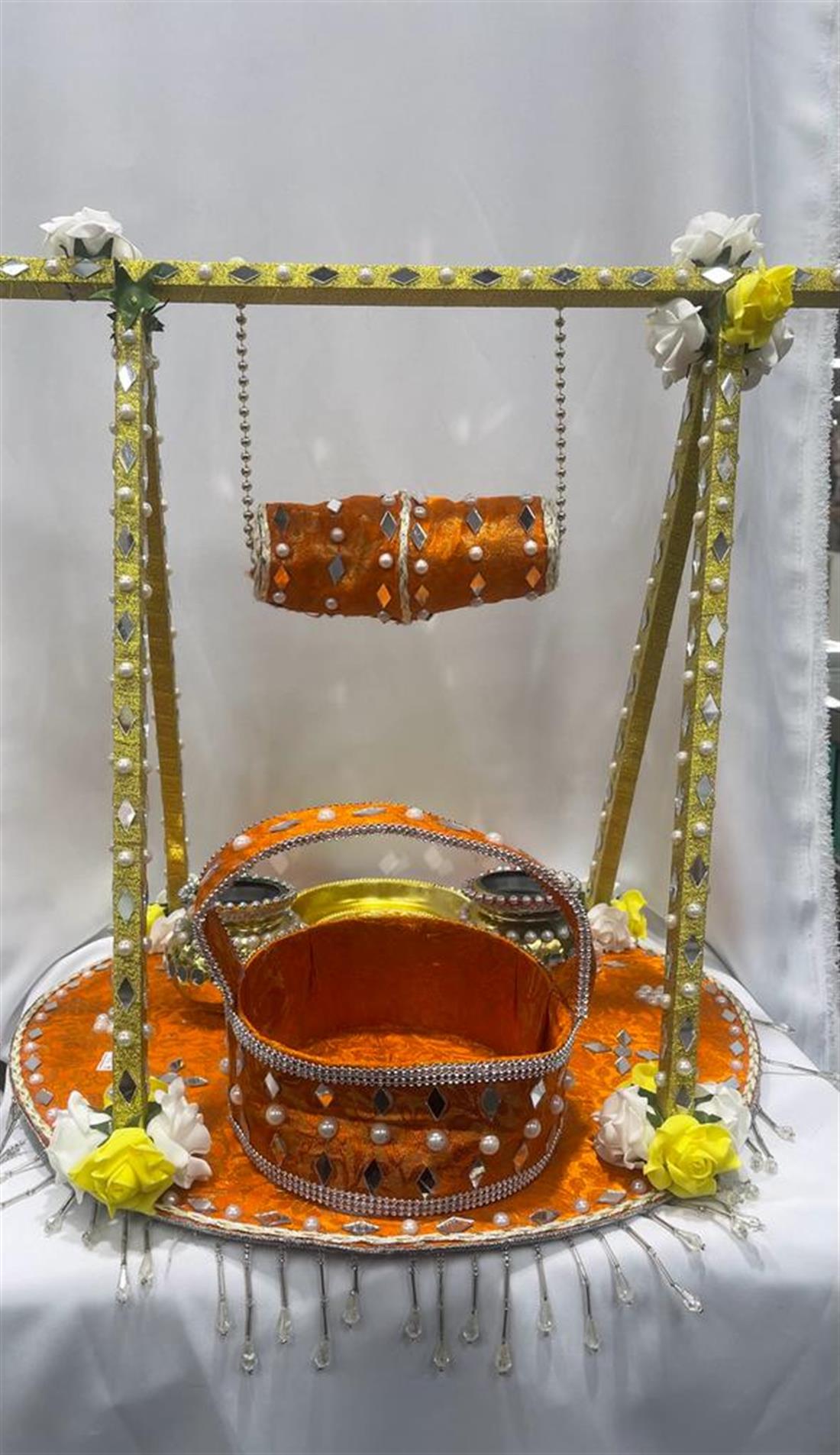 Orange Mehndi Plates