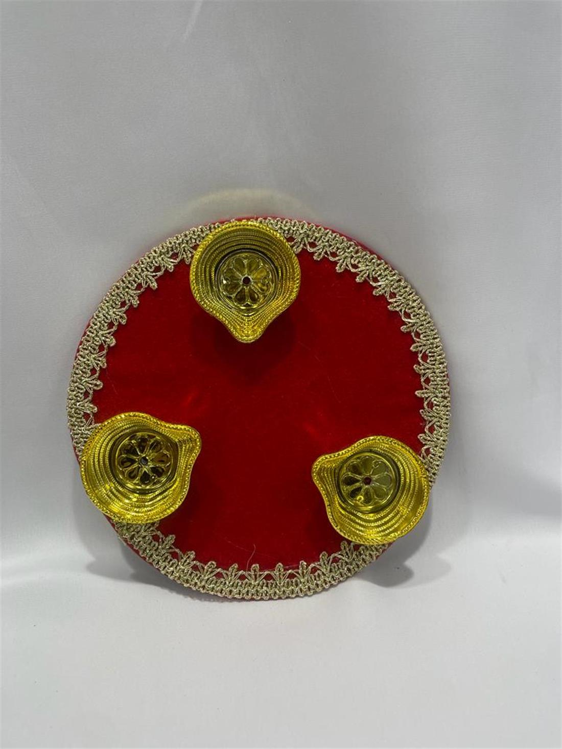 Red Mehndi Plates