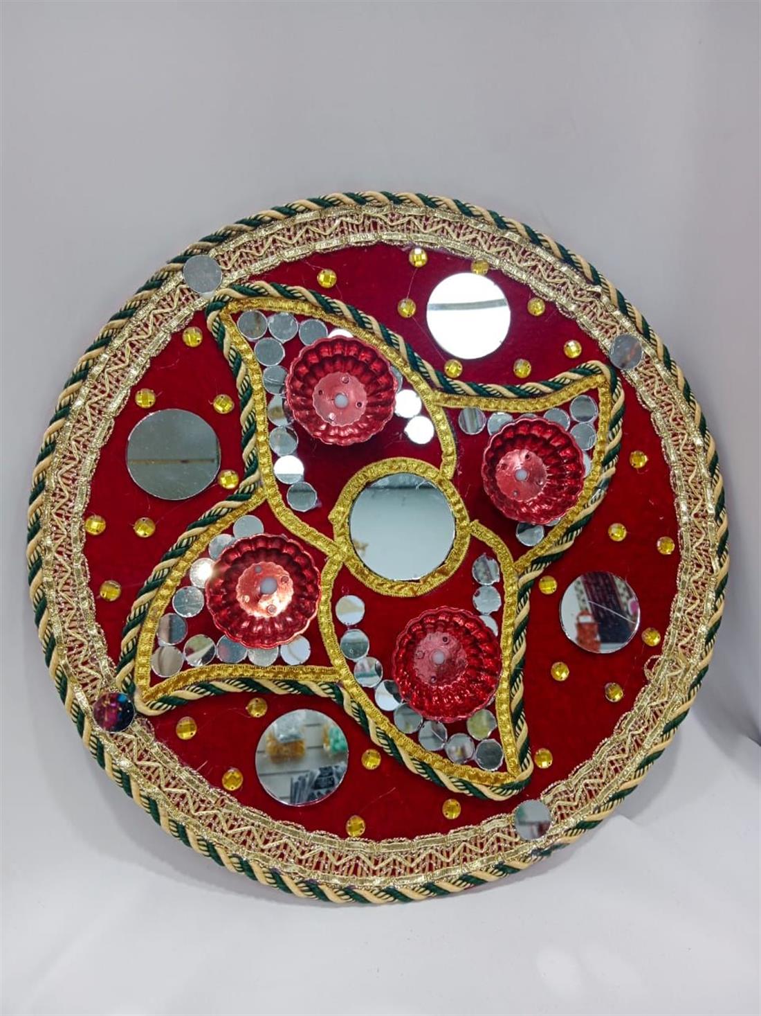 Red Mehndi Plates