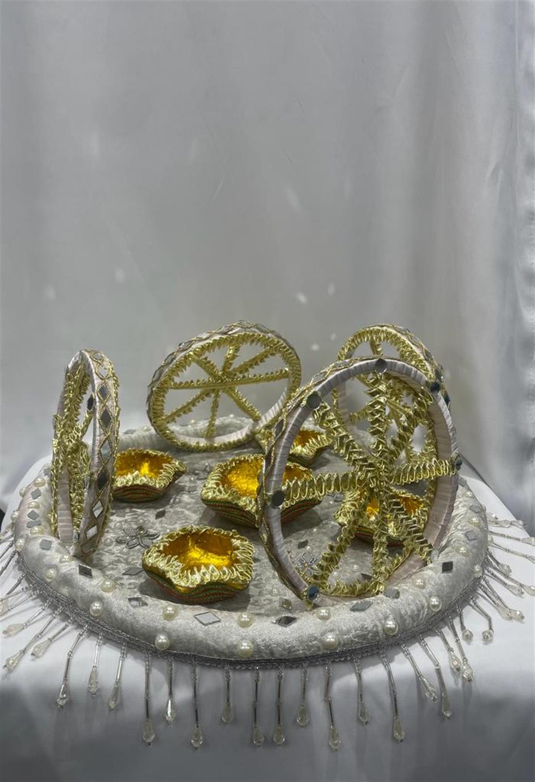Silver & Gold Mehndi Plates