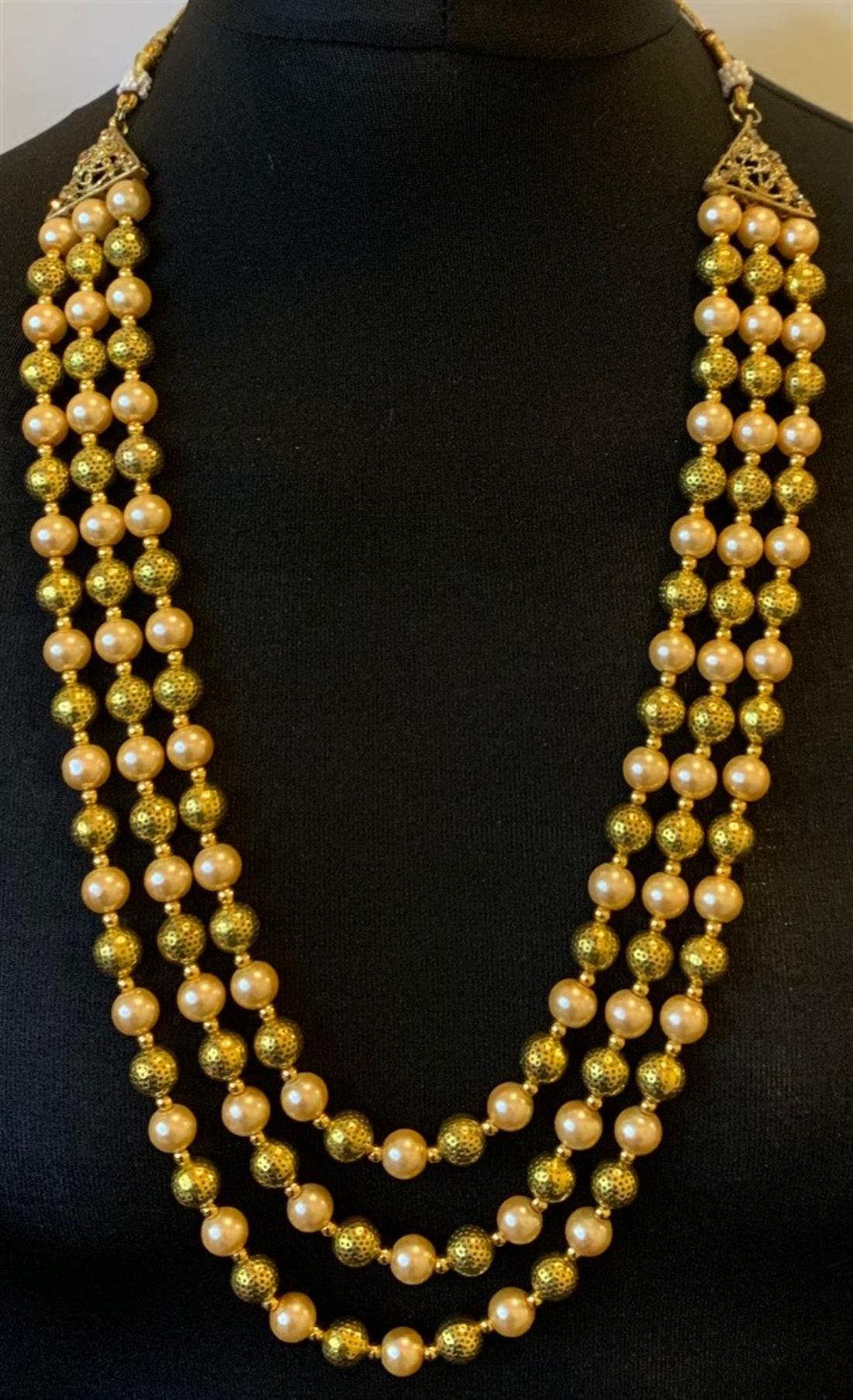 Gold Beaded Mens Accessories