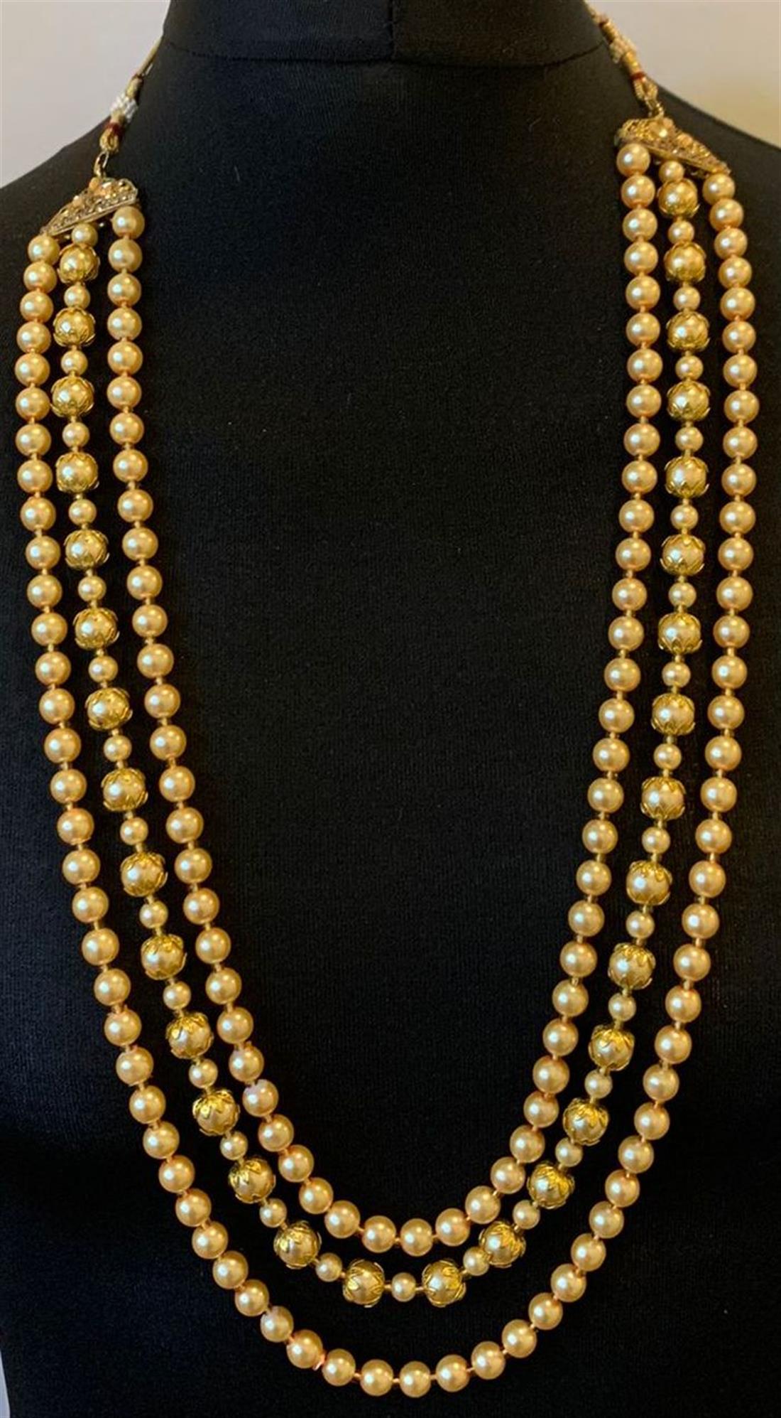 Gold Beaded Mens Accessories