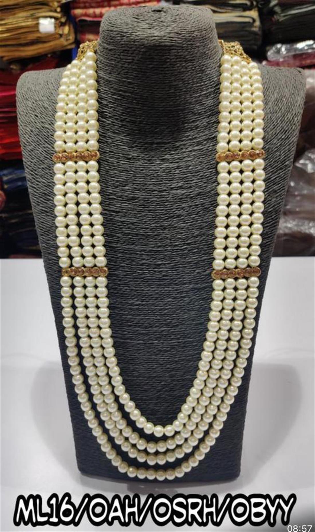 Ivory Beaded Mens Accessories