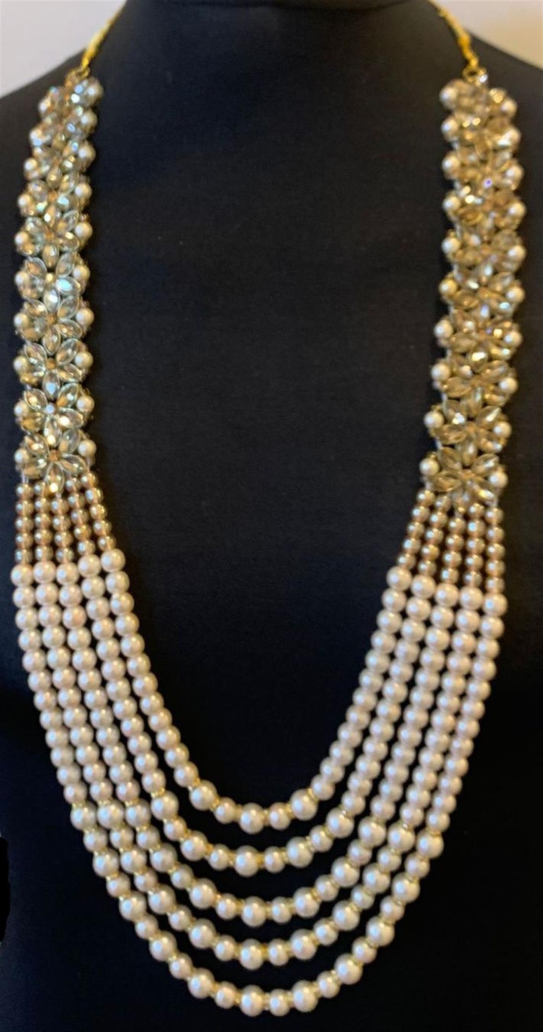 Cream Beaded Mens Accessories