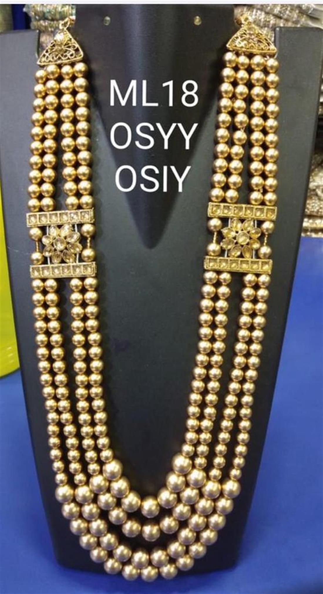 Gold Beaded Mens Accessories