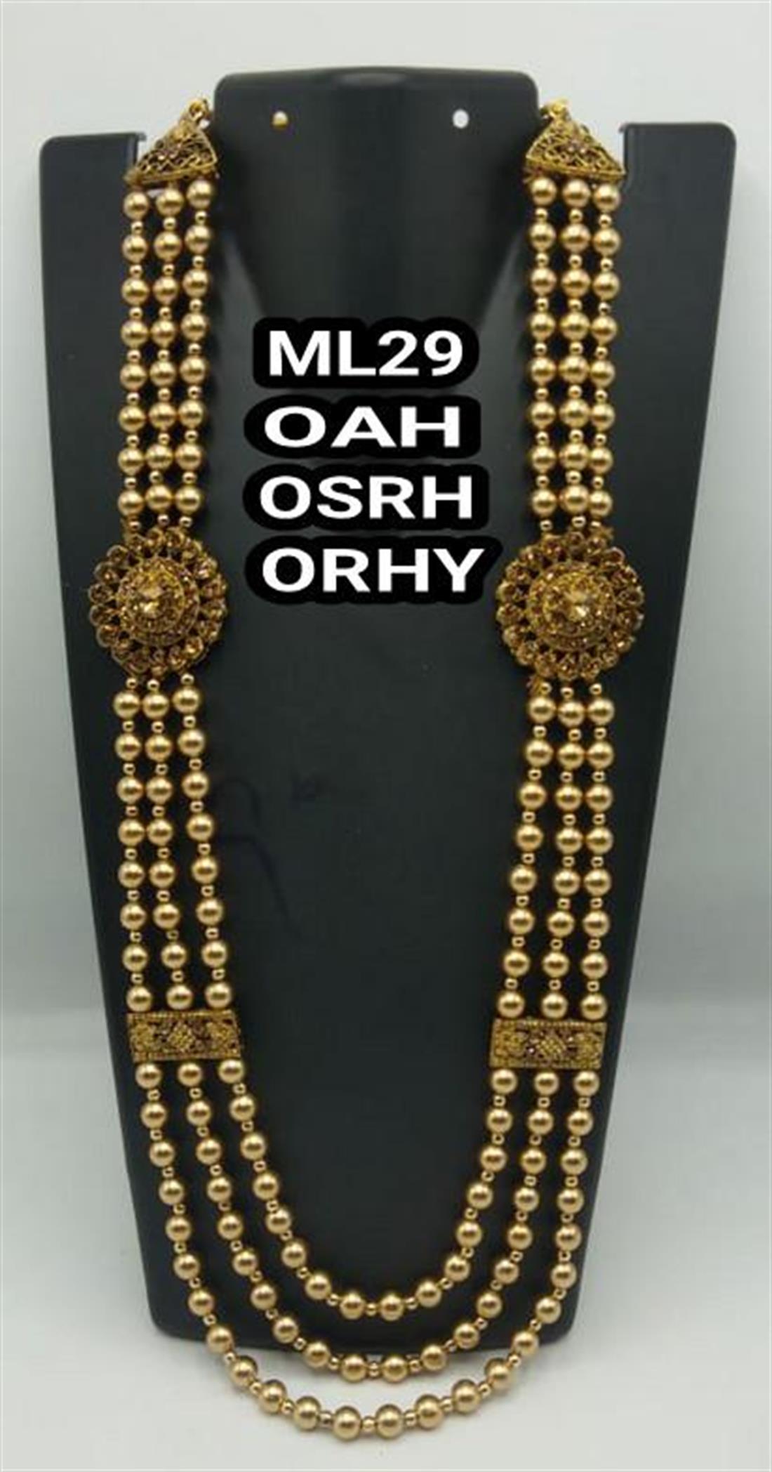 Gold Beaded Mens Accessories