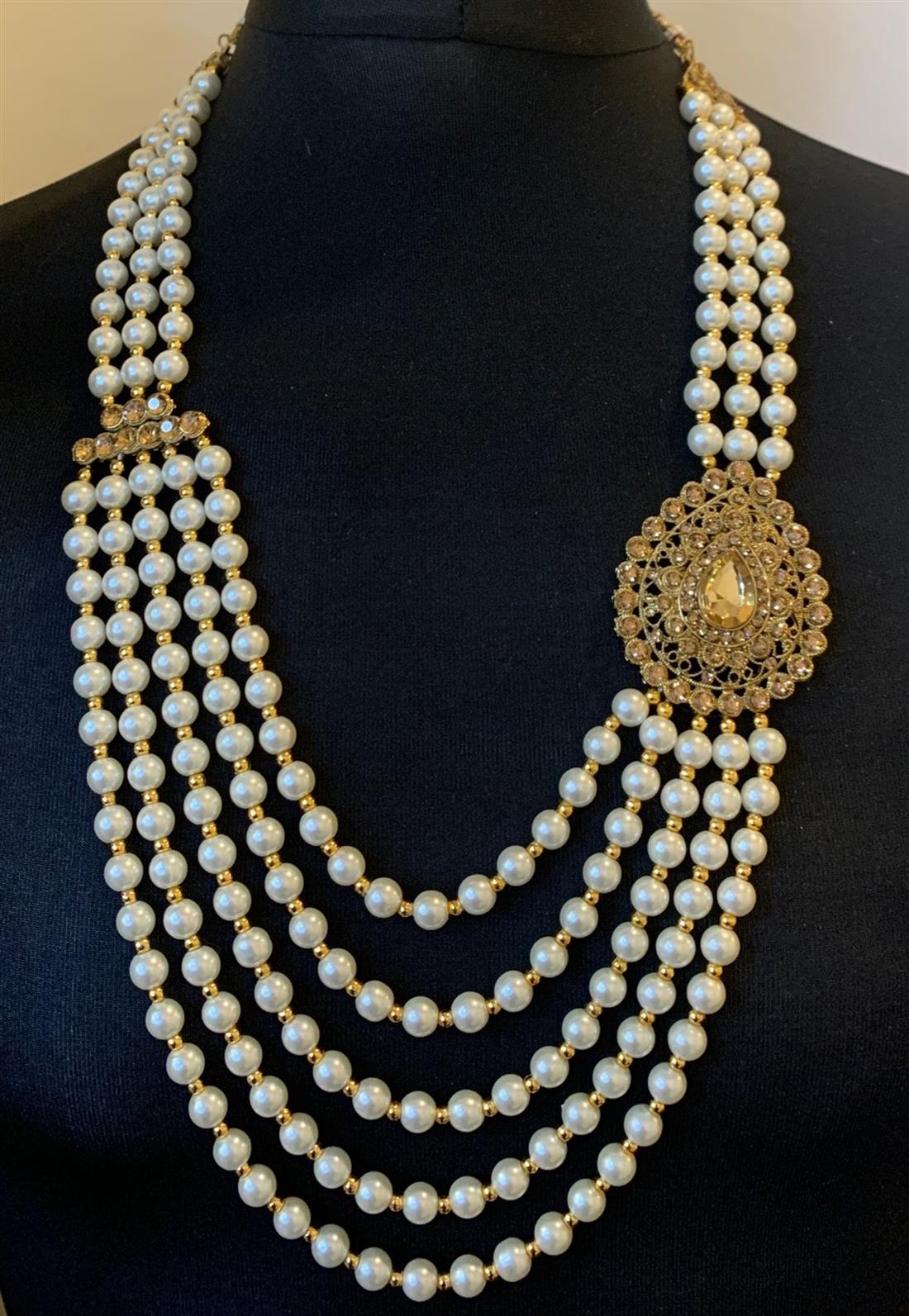 Ivory & Gold Beaded Mens Accessories