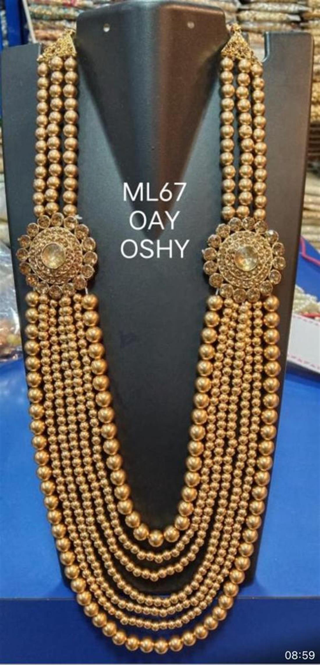 Gold Beaded Mens Accessories