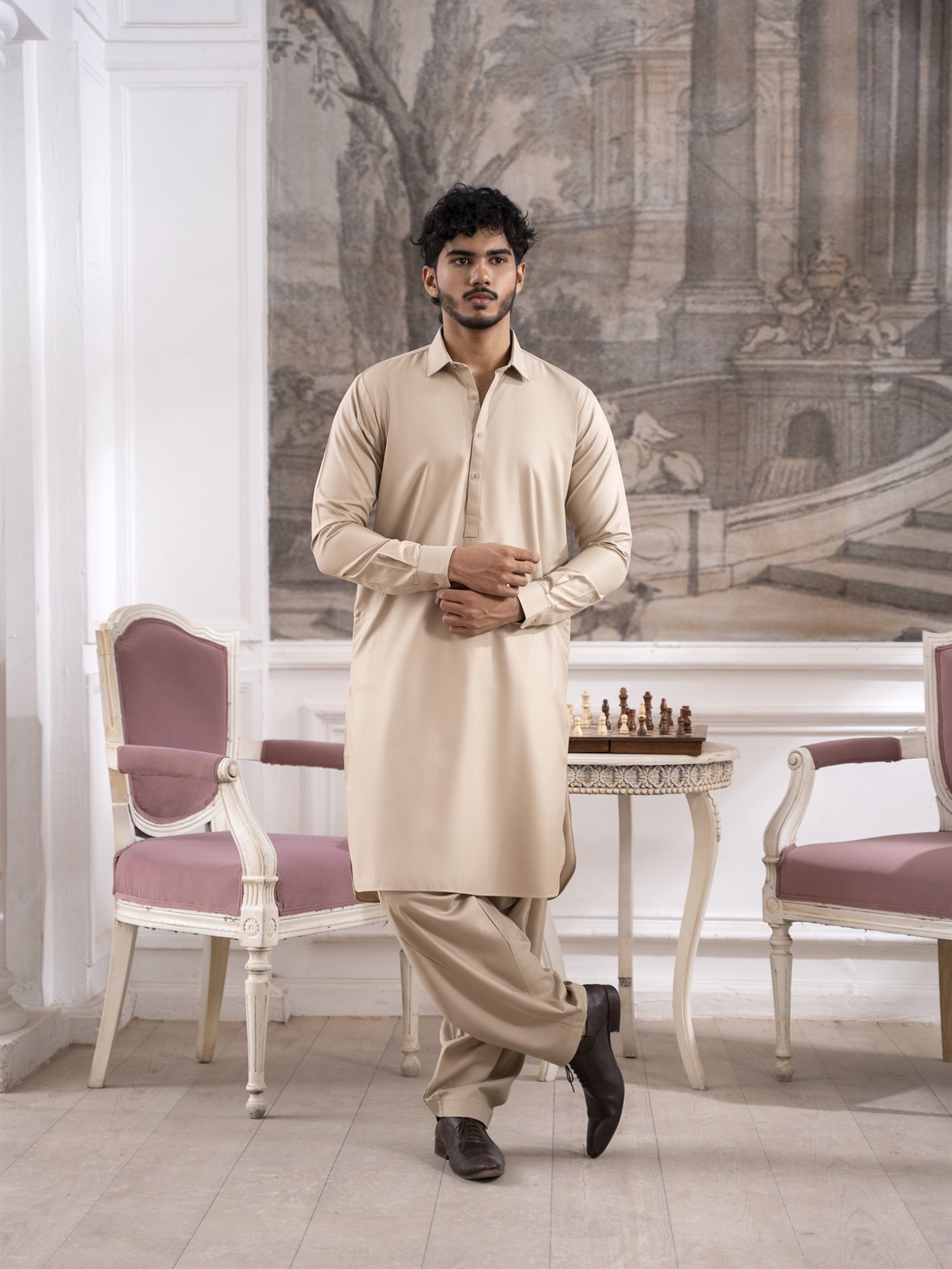 Straight Cut Pathani Men's Salwar kameez