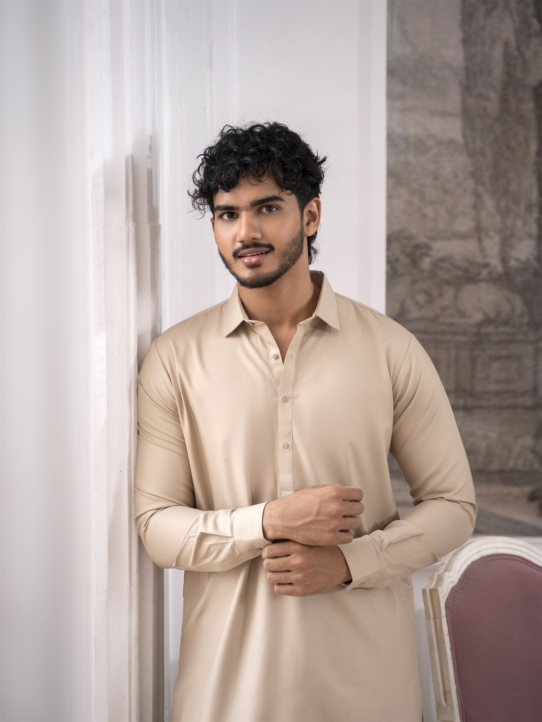Straight Cut Pathani Men's Salwar kameez