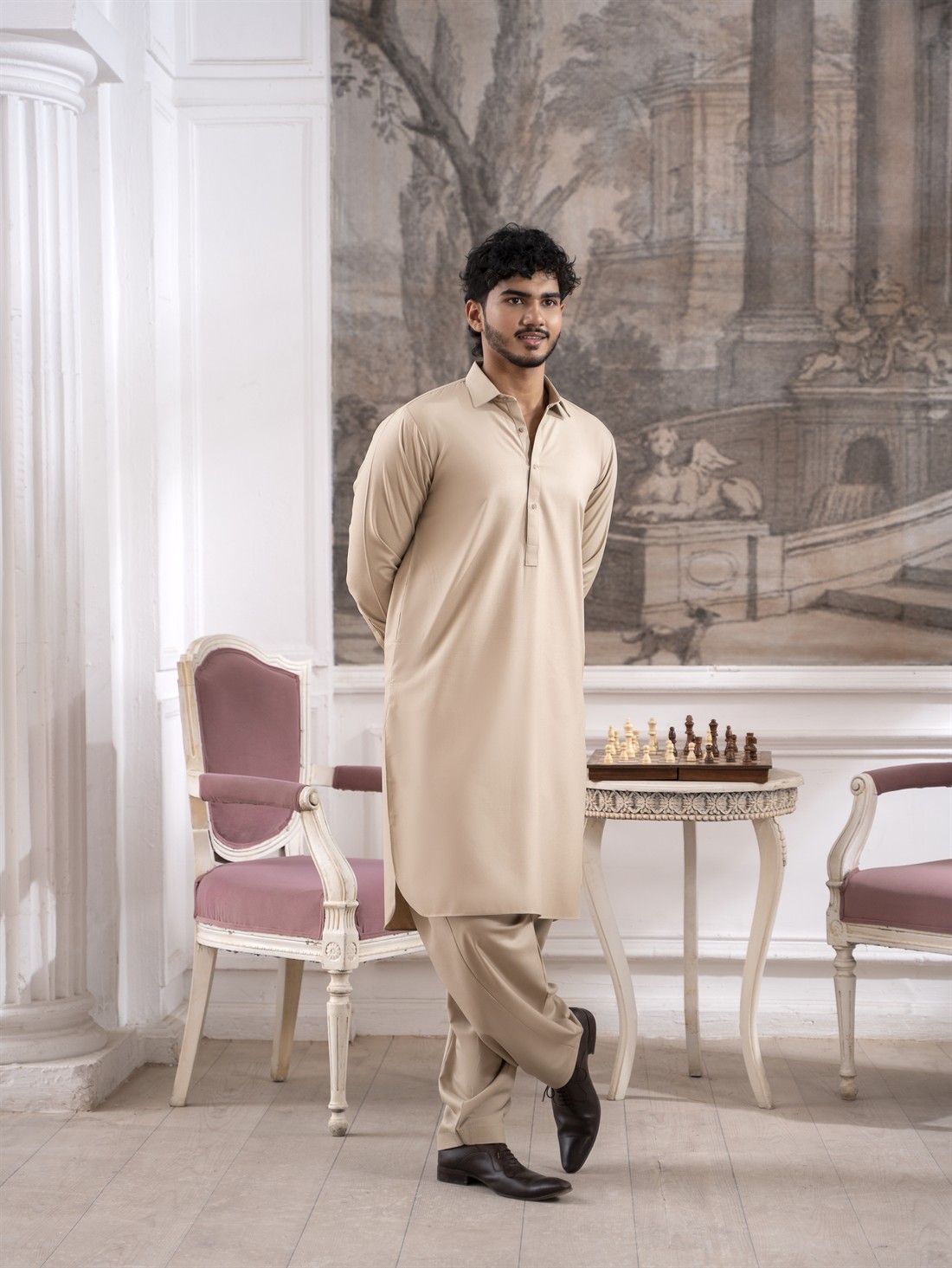 Straight Cut Pathani Men's Salwar kameez