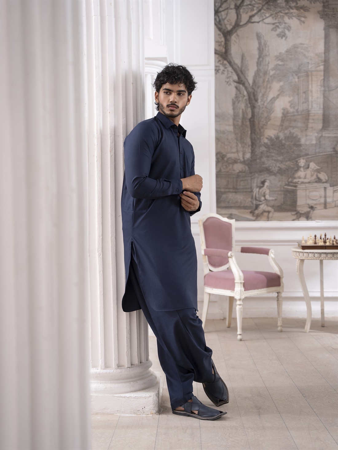 Straight Cut Pathani Men's Salwar kameez