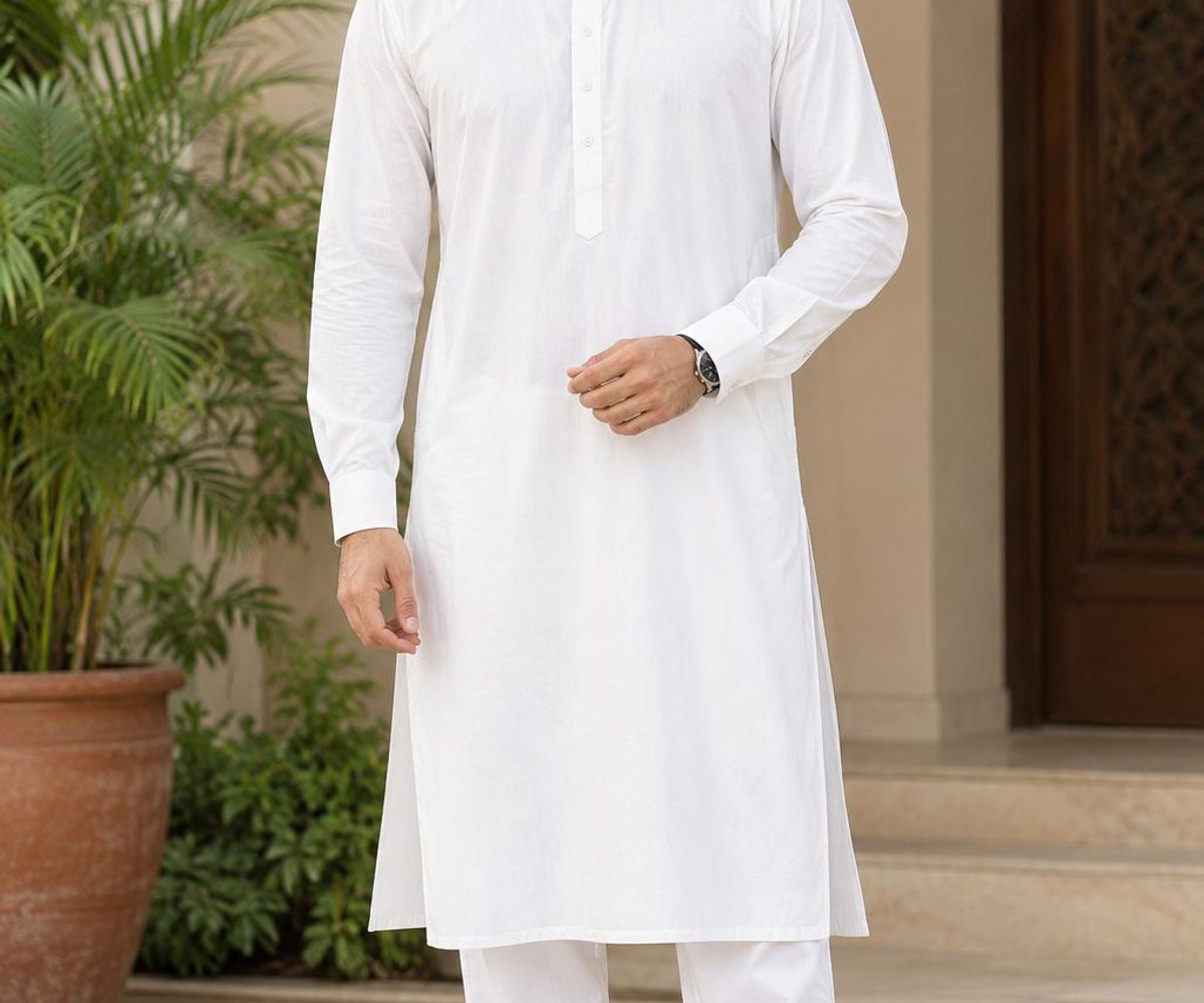 Off White Mens Kurta Pajama