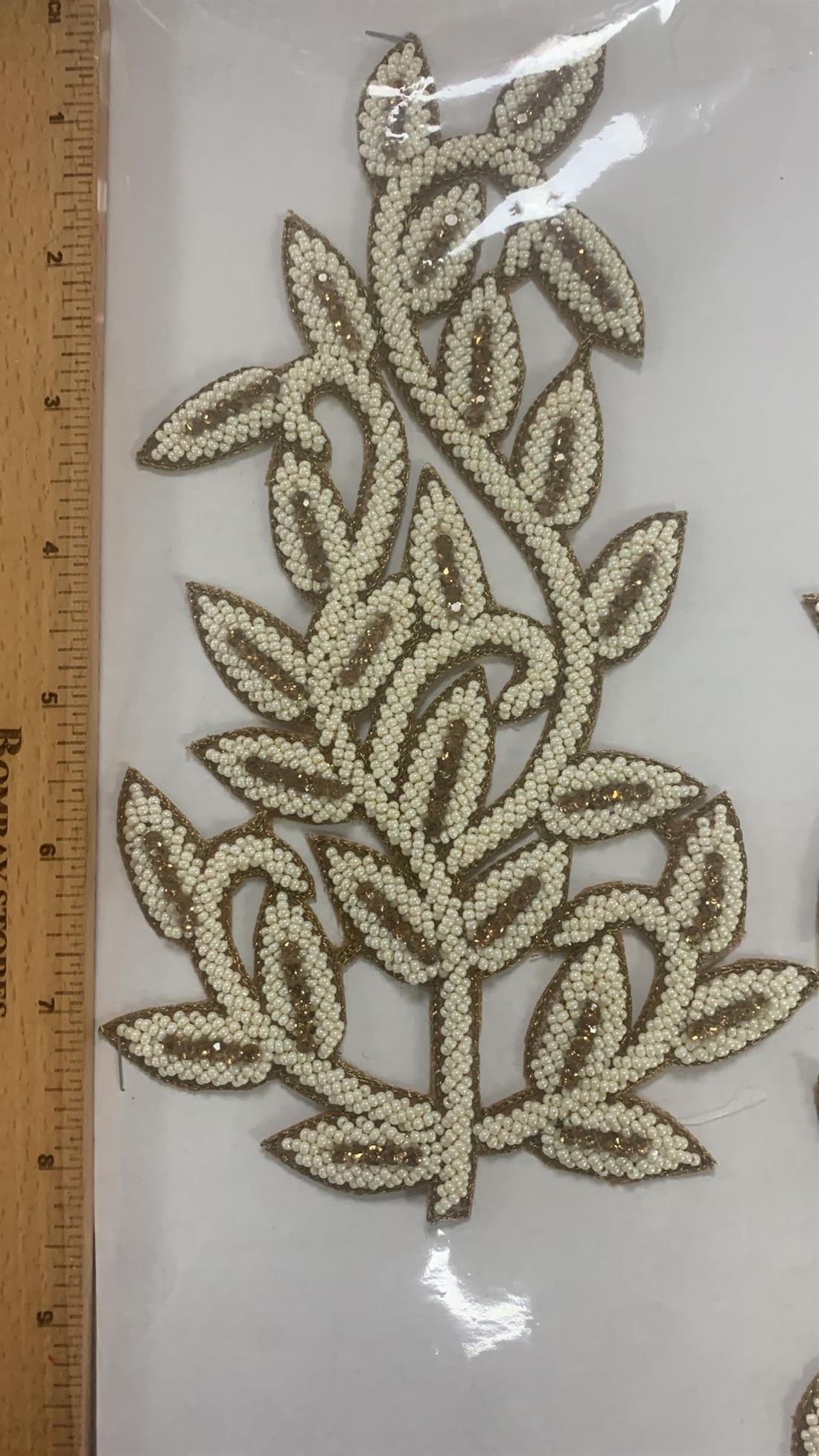 Ivory & Gold Emb Motif