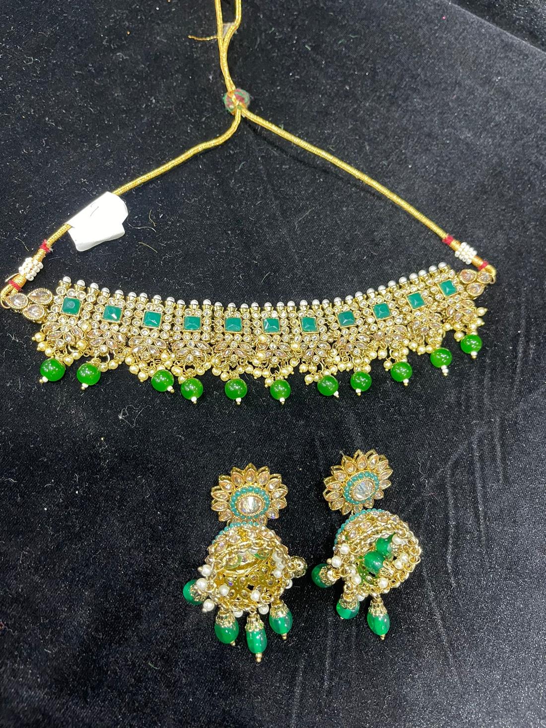 Green & Gold Necklace Sets