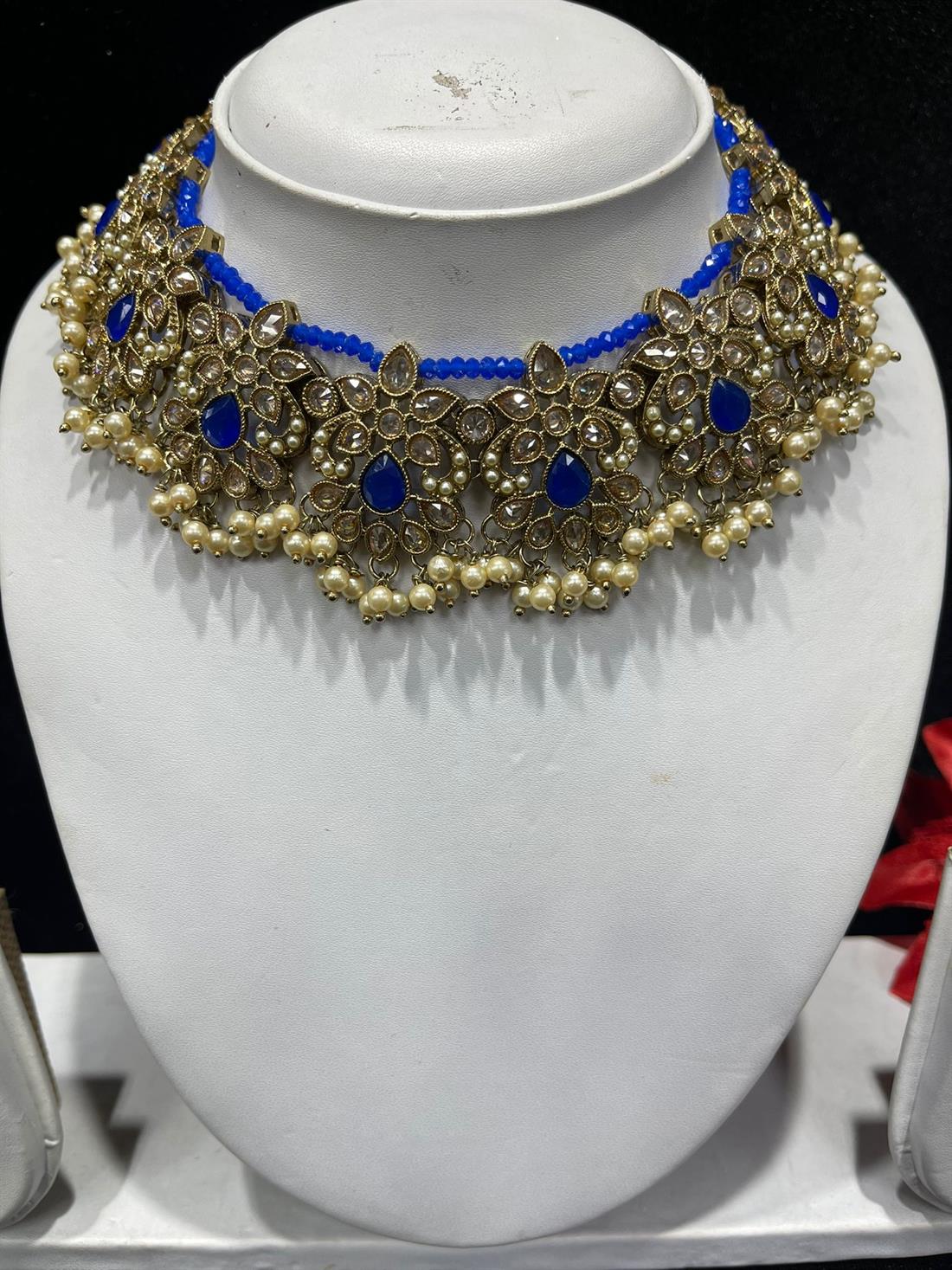 Gold & Blue Necklace Sets