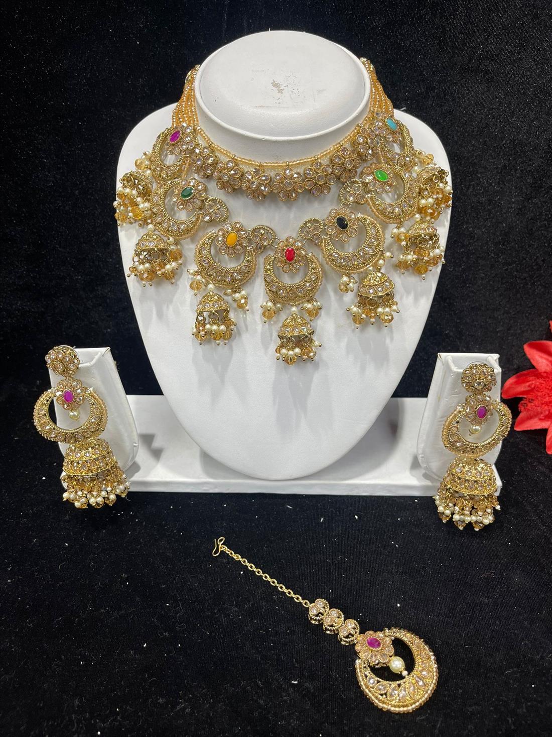 Gold & Multicolour Necklace Sets