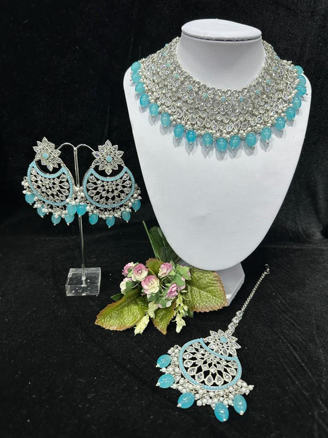 Baby Blue Necklace Sets