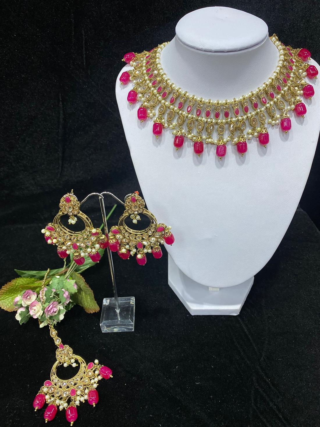 Fuchia Necklace Sets